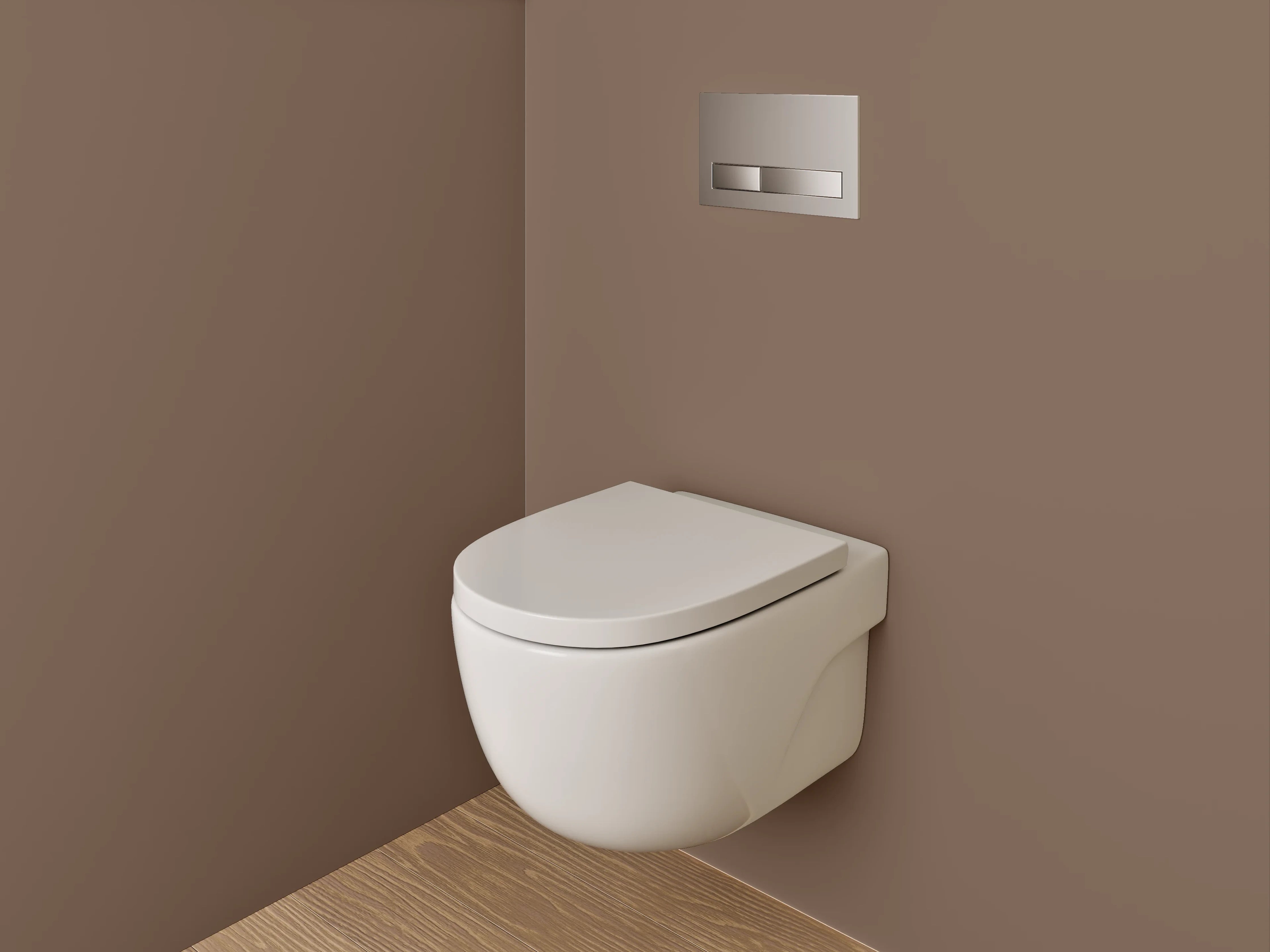 WC-Rückwand - RAL 8025 Blassbraunstreifenbraun