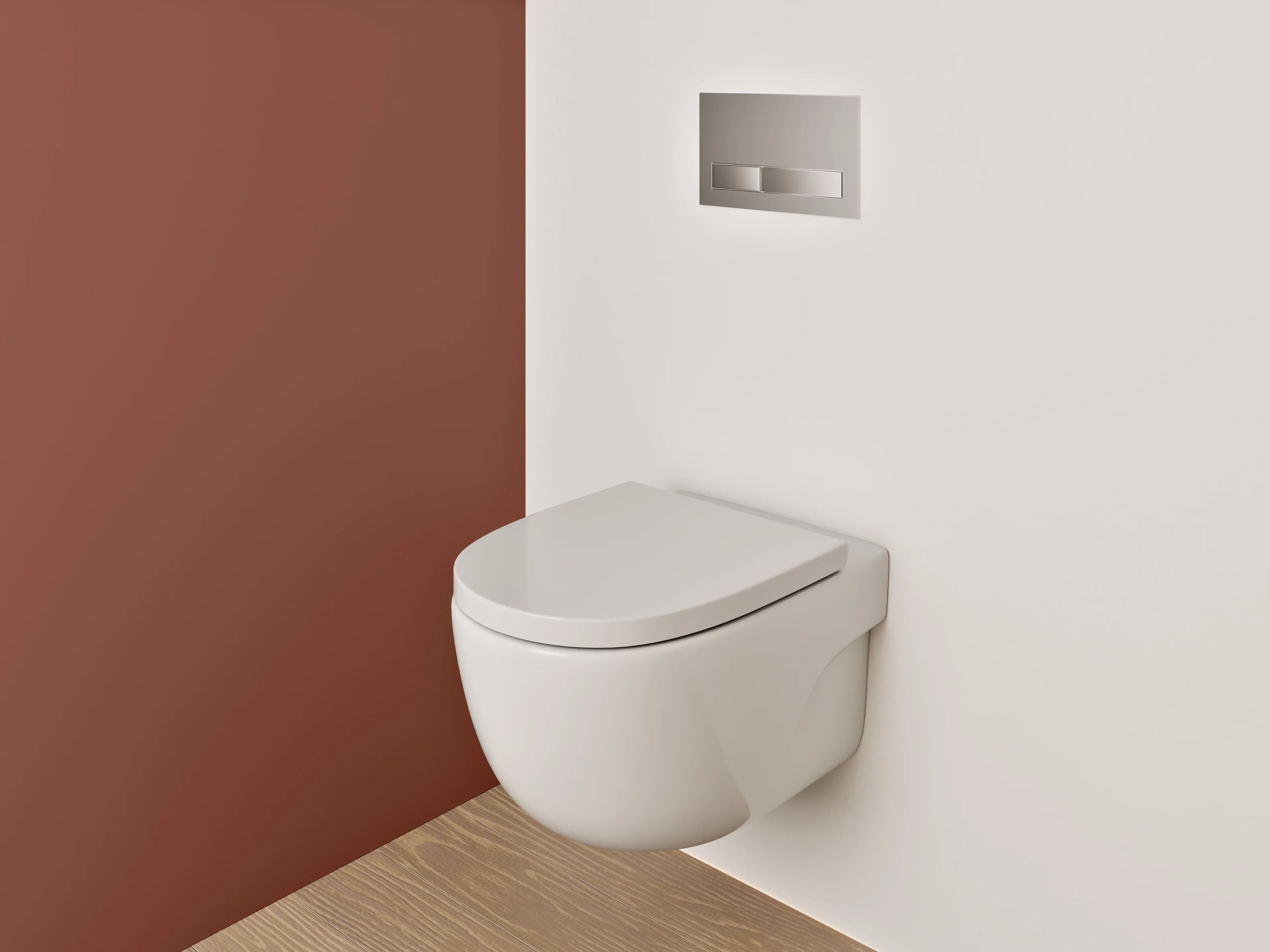 WC-Rückwand - RAL 8029 Perlkupferbraun