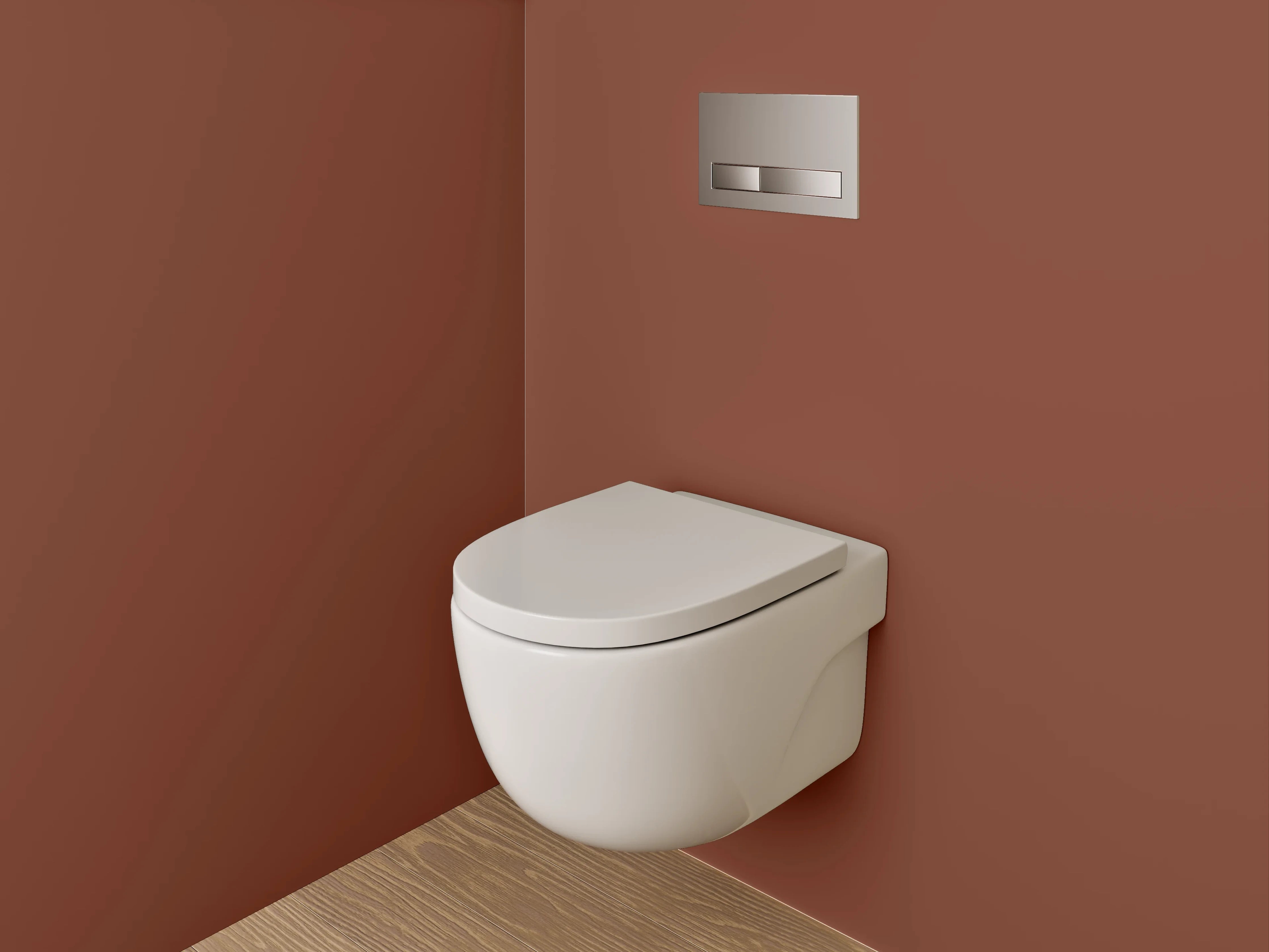 WC-Rückwand - RAL 8029 Perlkupferbraun