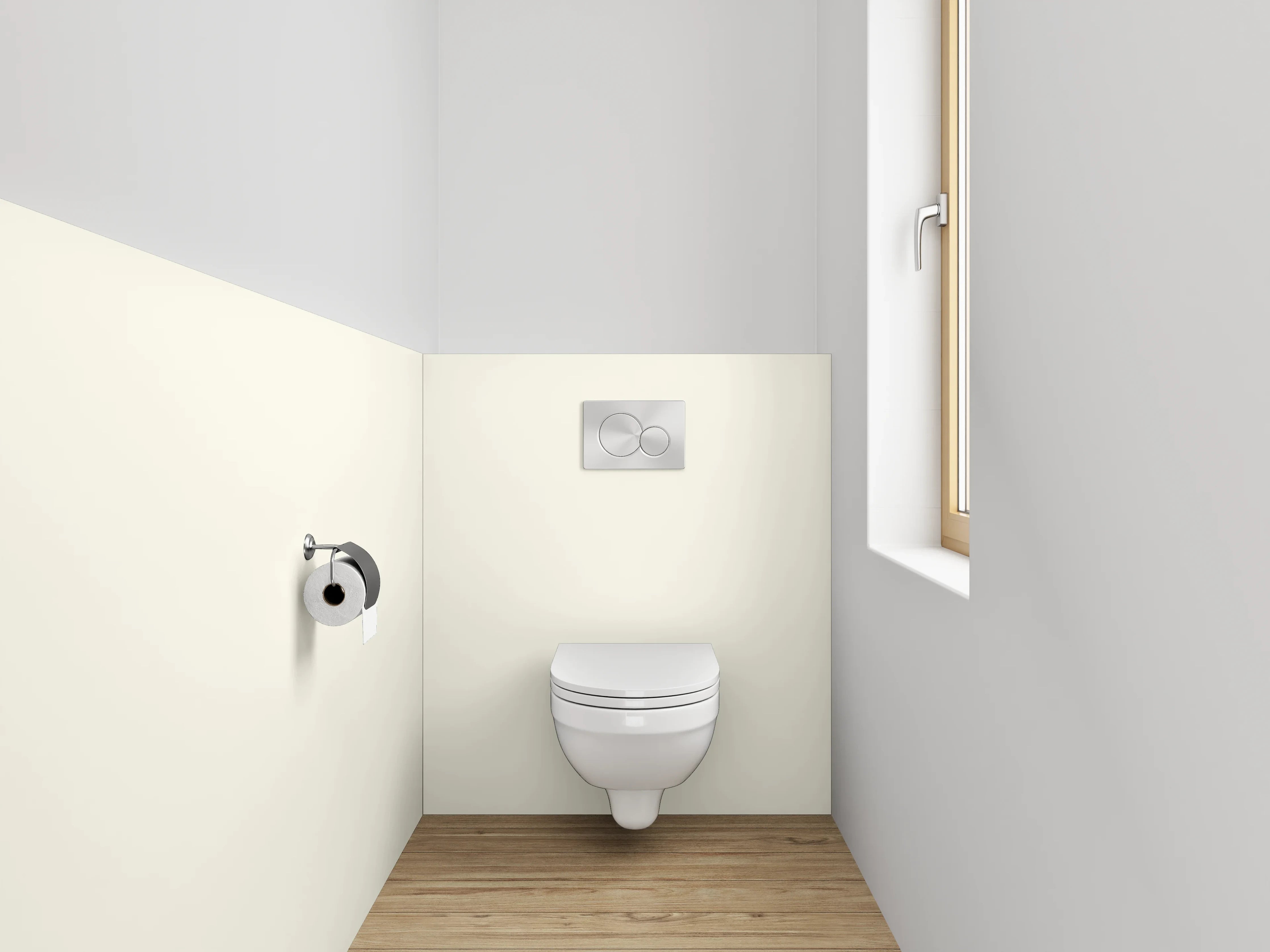 WC-Rückwand - RAL 9001 Cremeweiß