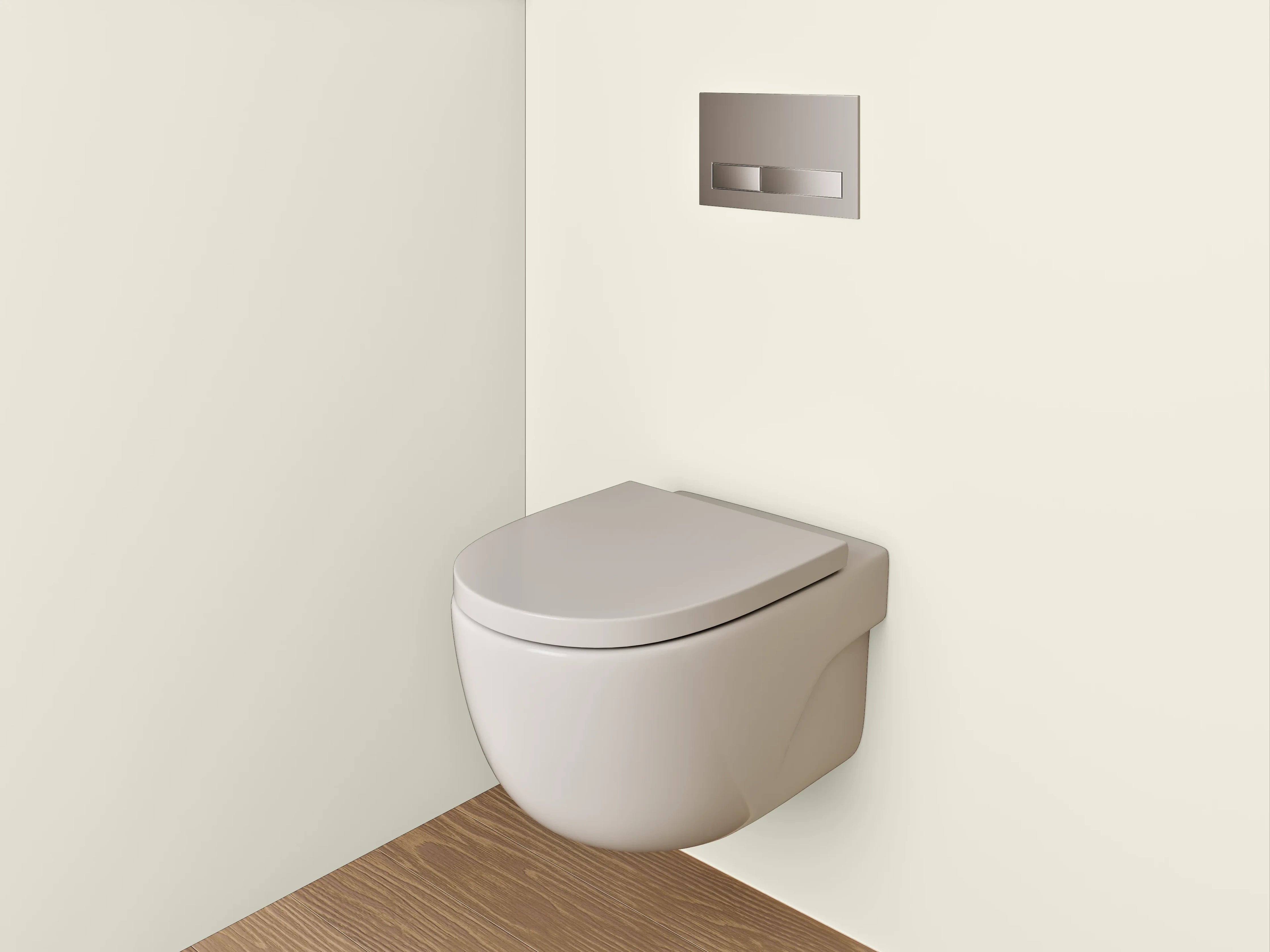 WC-Rückwand - RAL 9001 Cremeweiß