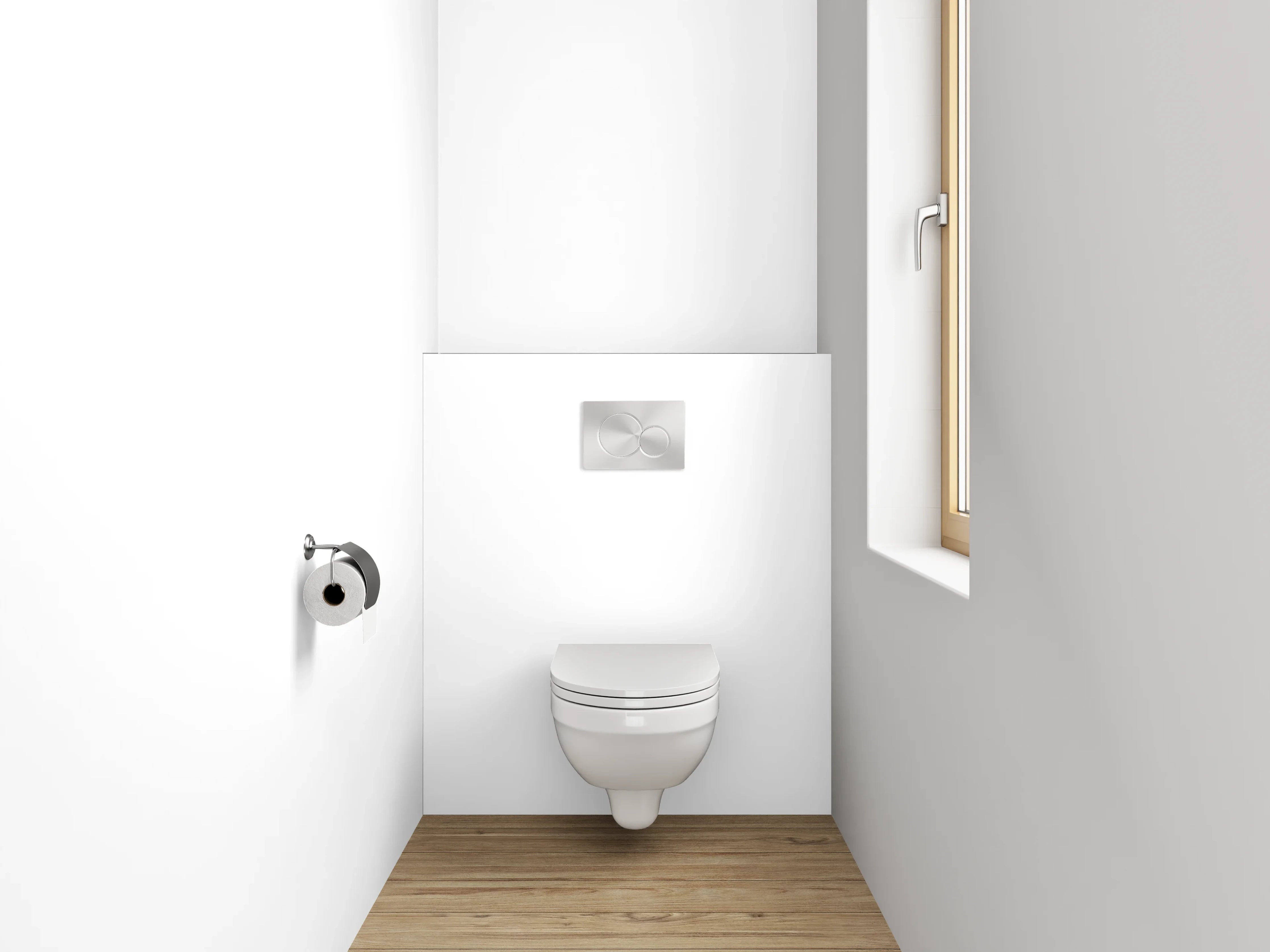 WC-Rückwand - RAL 9020 Reinweißes Weißaluminium