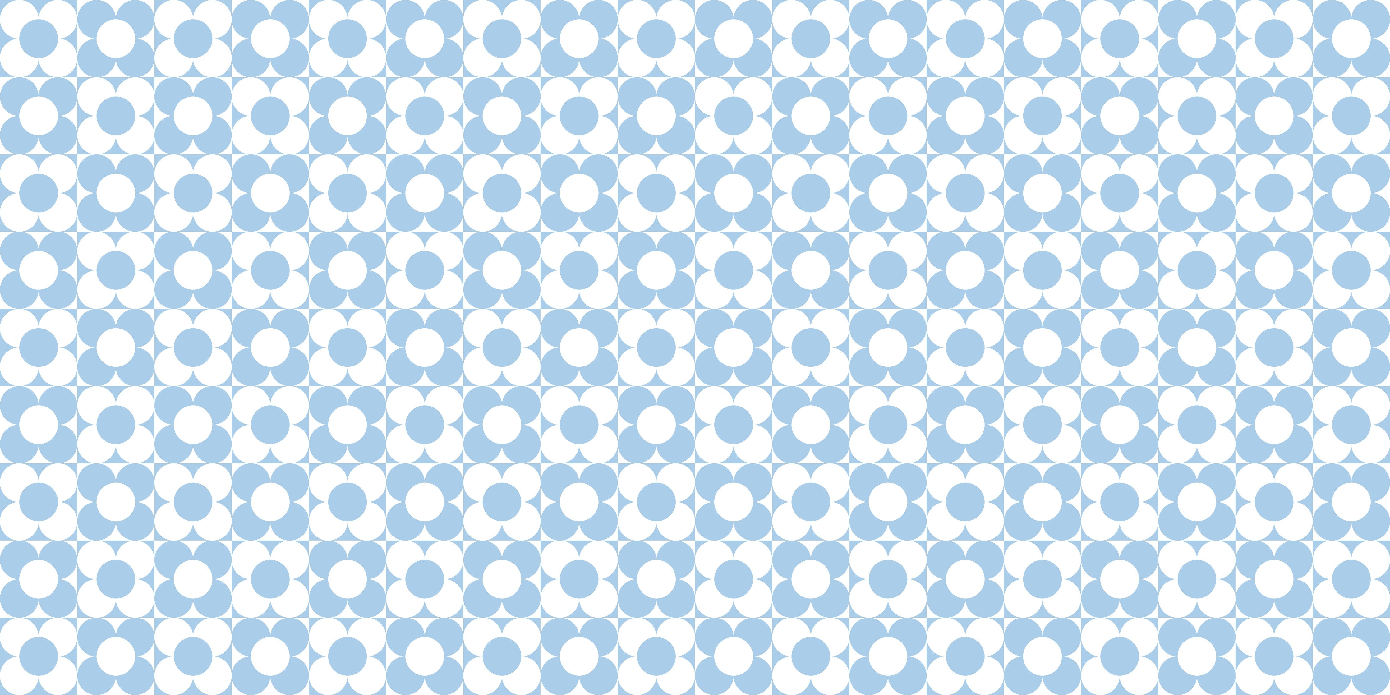 WC-Rückwand-Retro Kreismuster Blau Weiß