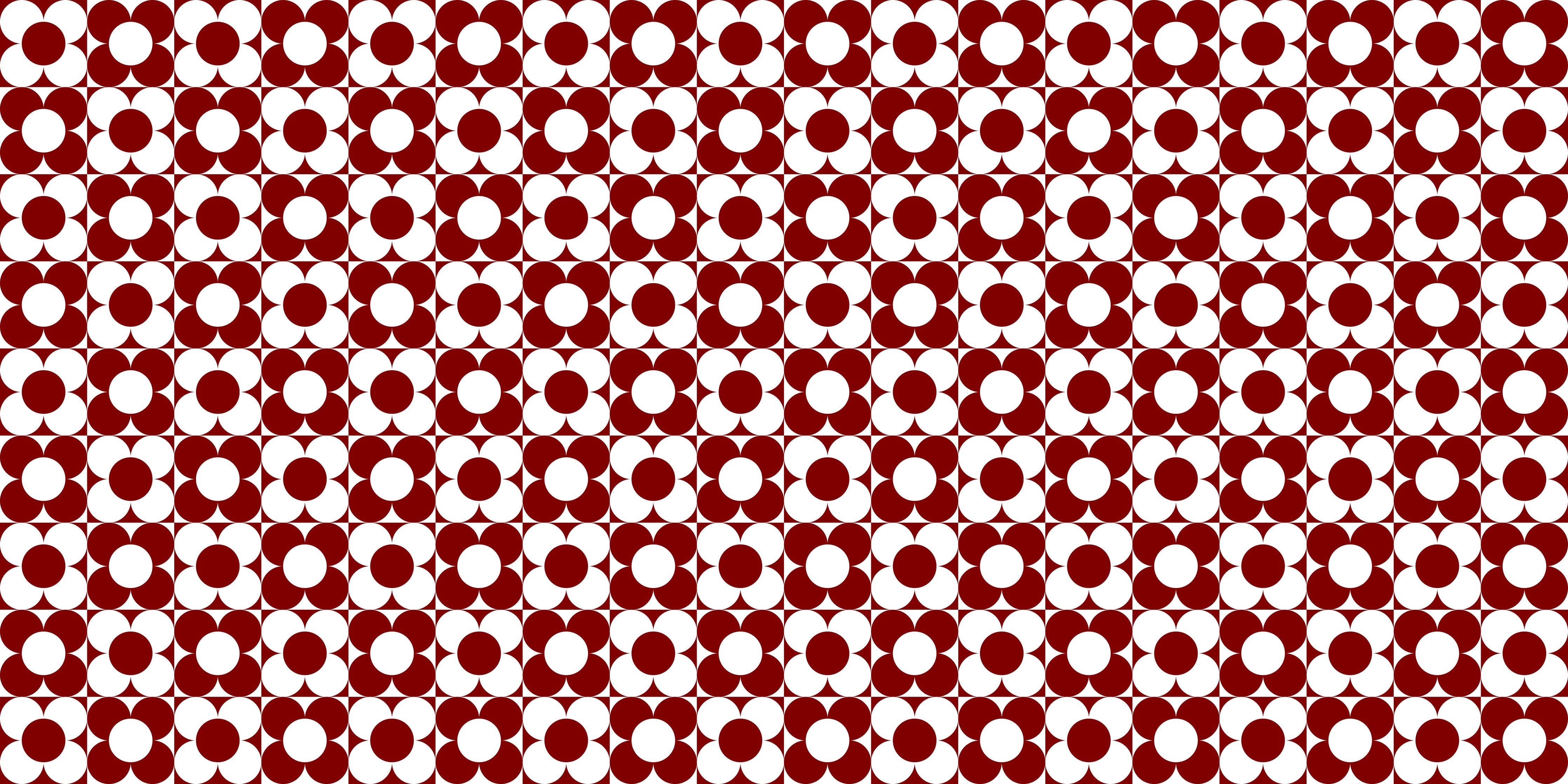 WC-Rückwand-Retro Kreismuster Rot-Weiß