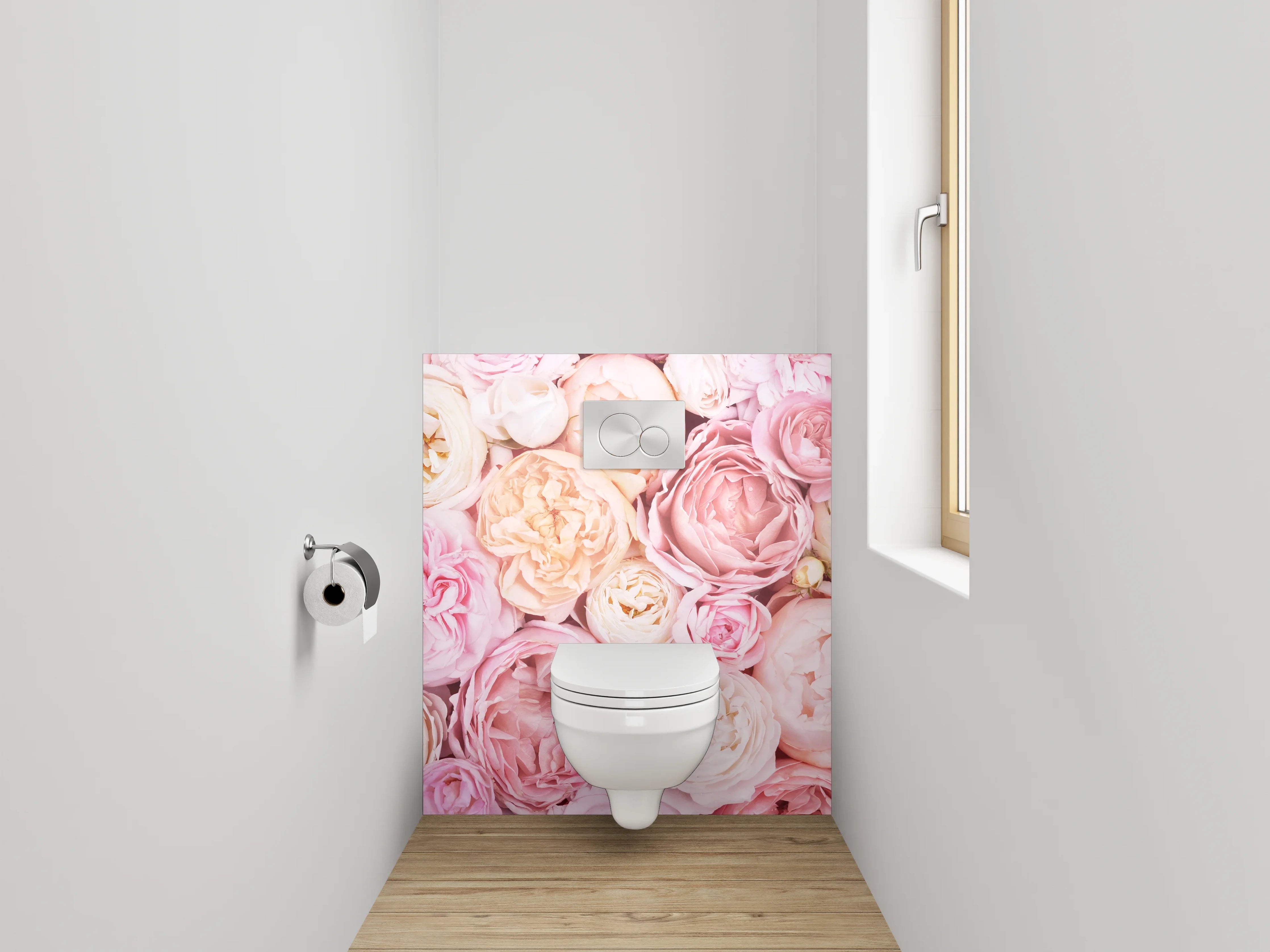 WC-Rückwand - Romantische Pfingstrosen Blütenpracht Poster