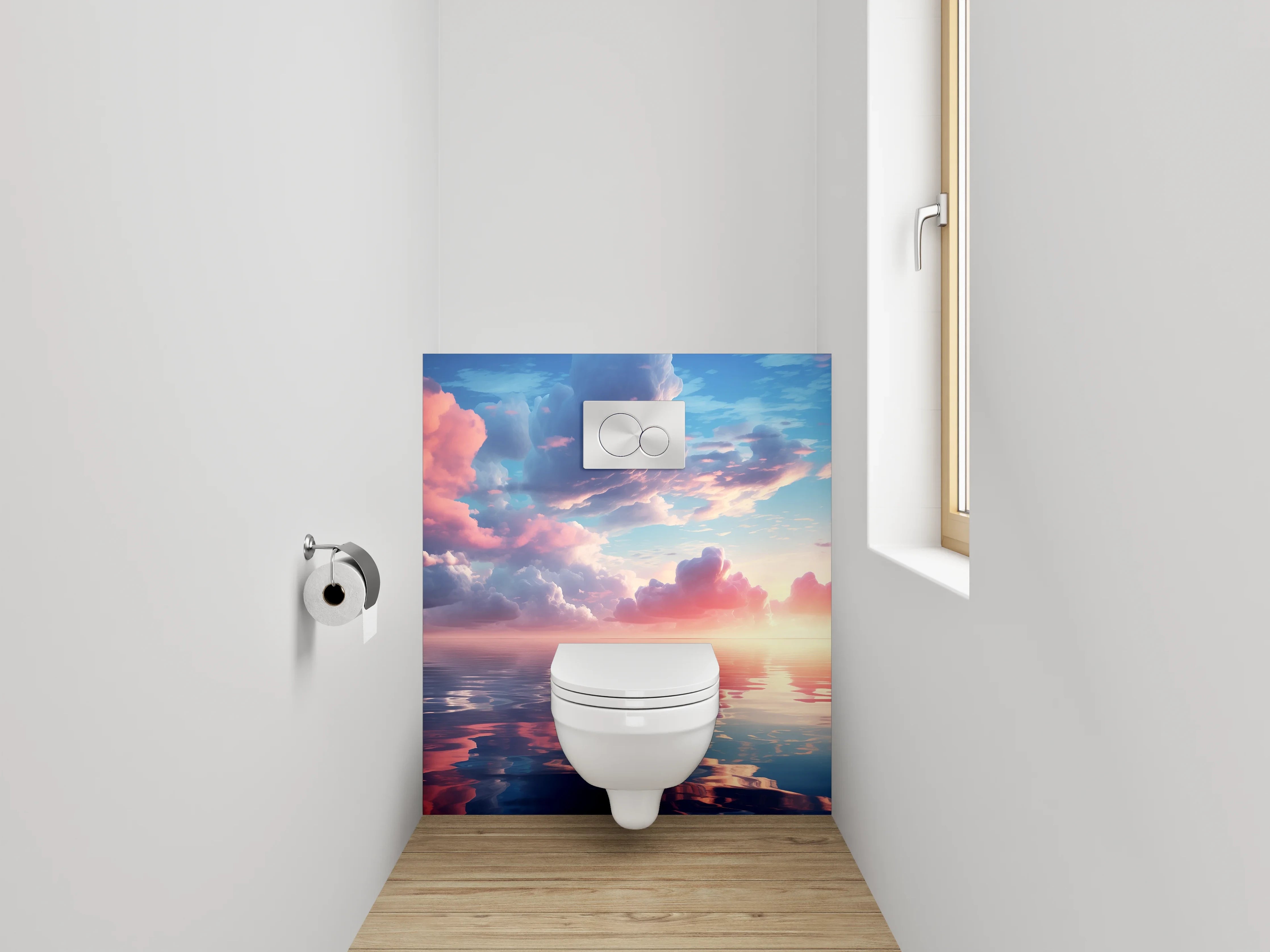 WC-Rückwand - Romantischer Sonnenaufgang über dem Ozean