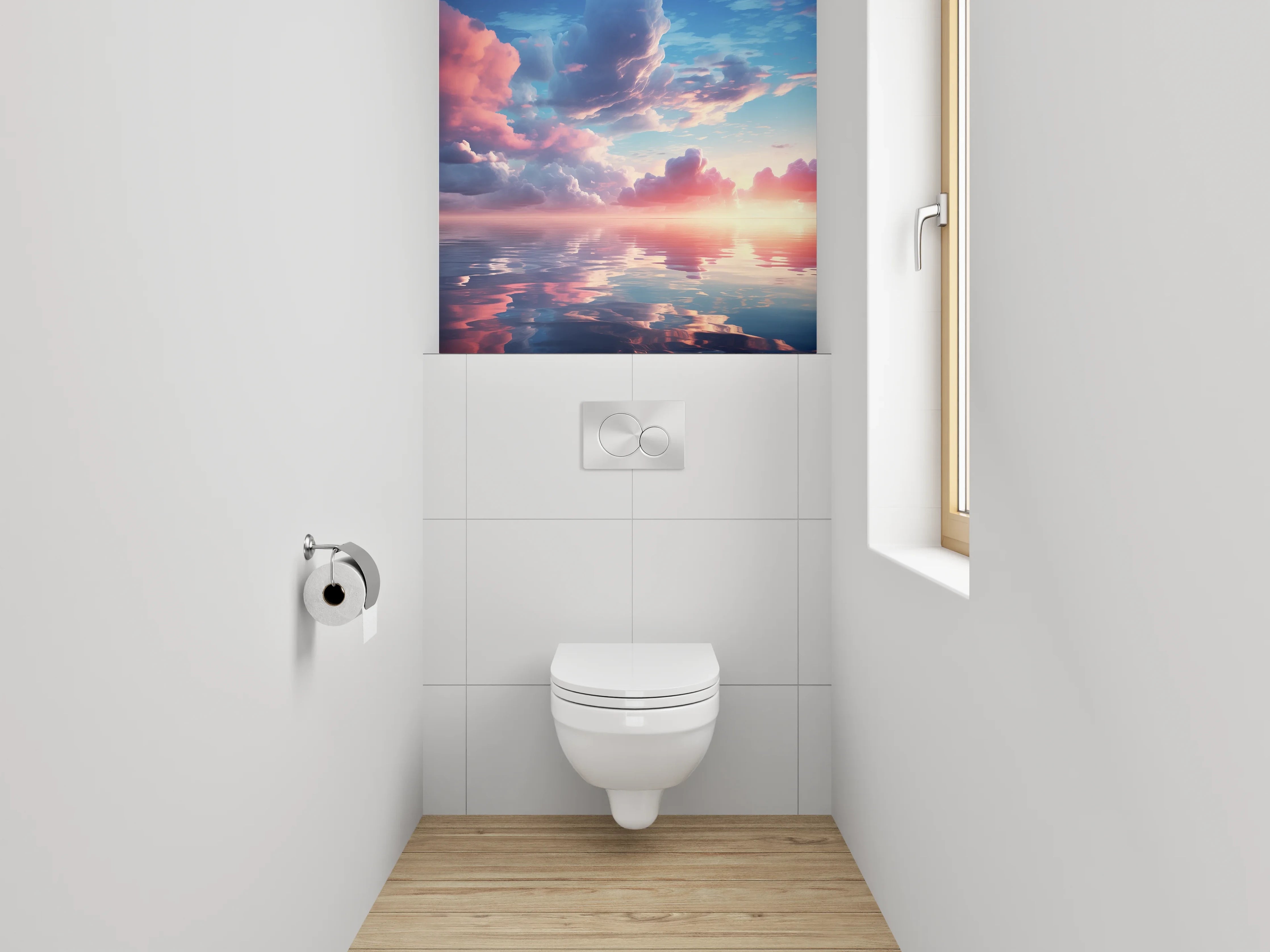 WC-Rückwand - Romantischer Sonnenaufgang über dem Ozean