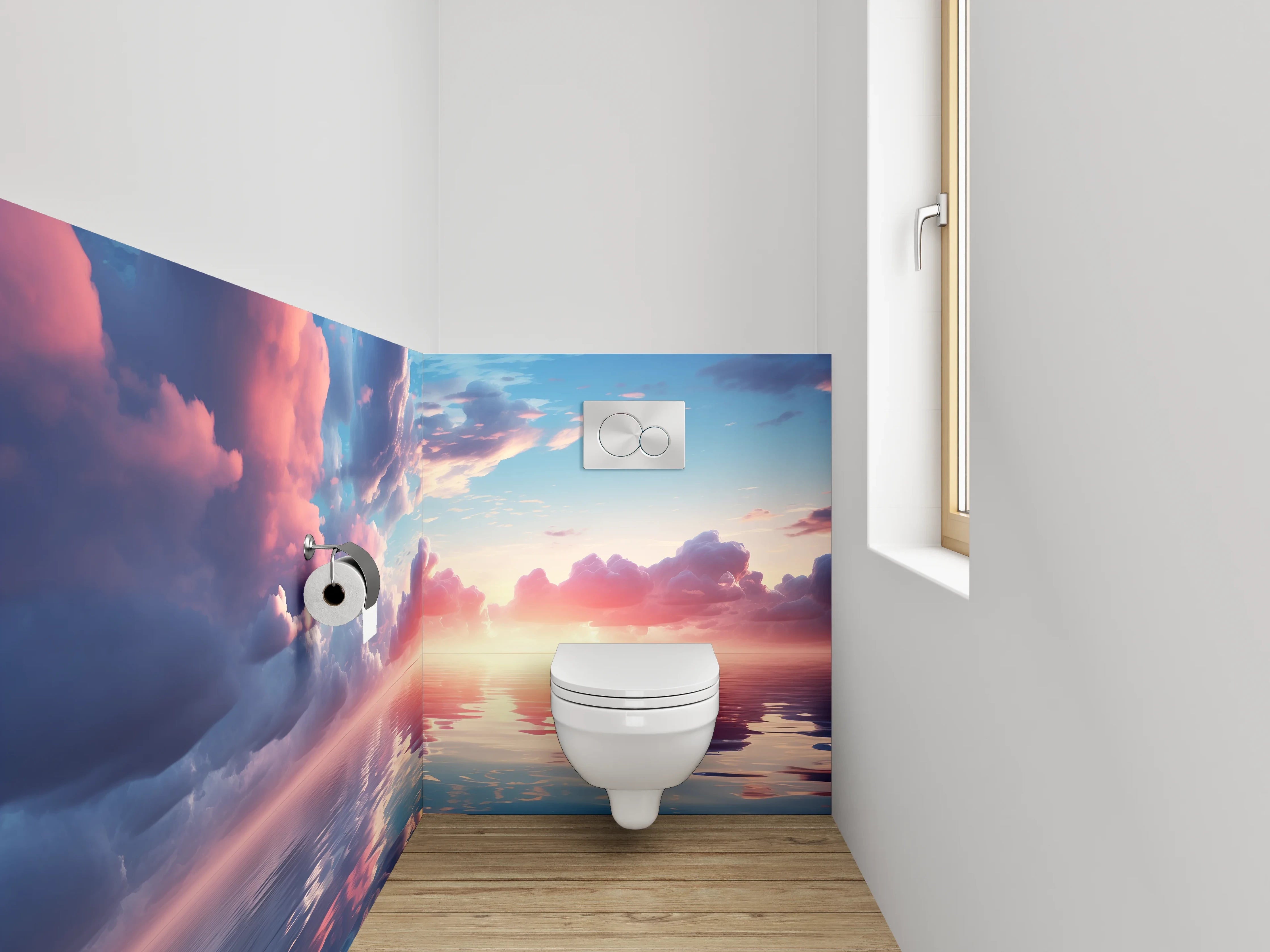 WC-Rückwand - Romantischer Sonnenaufgang über dem Ozean