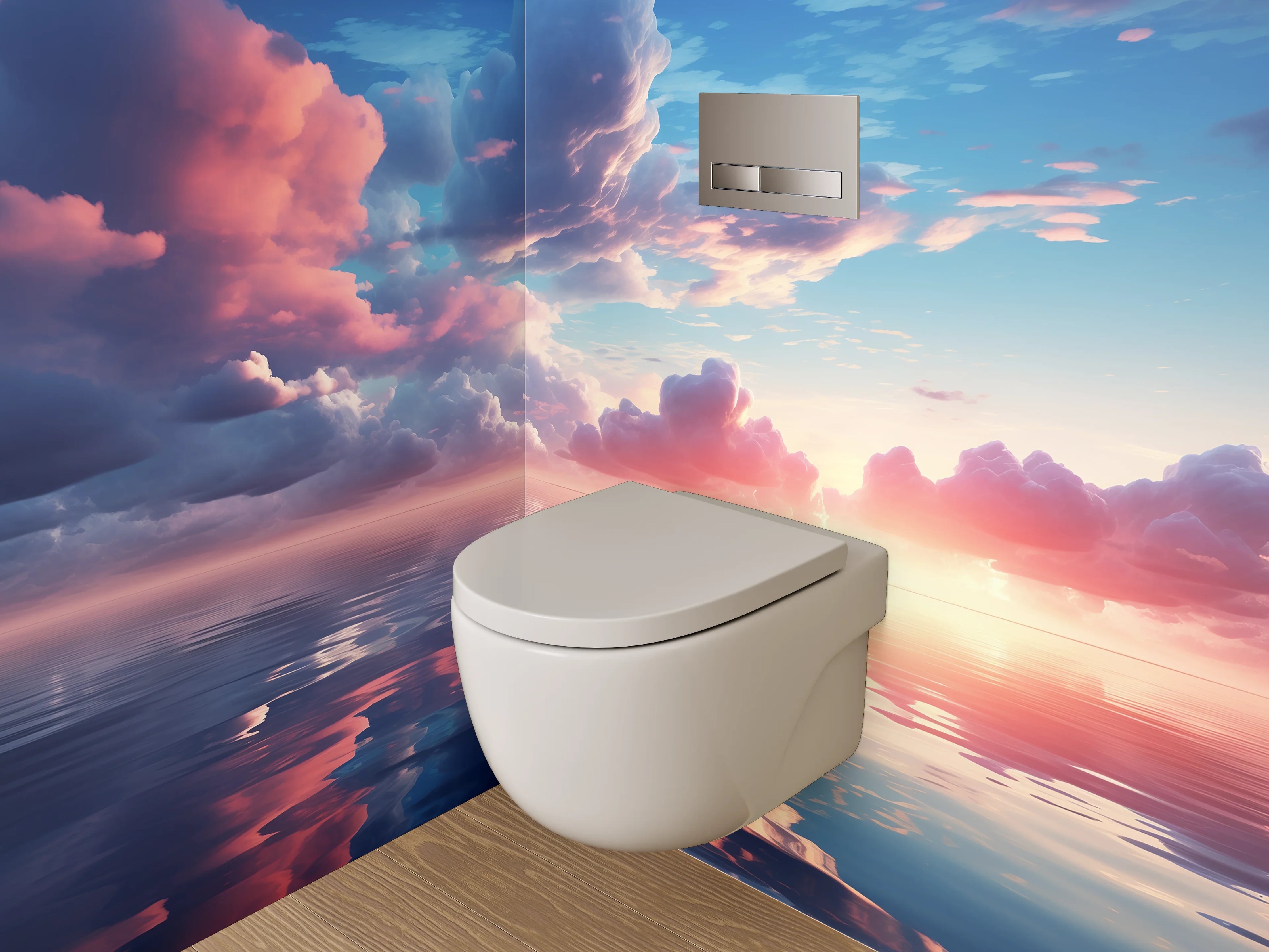 WC-Rückwand - Romantischer Sonnenaufgang über dem Ozean