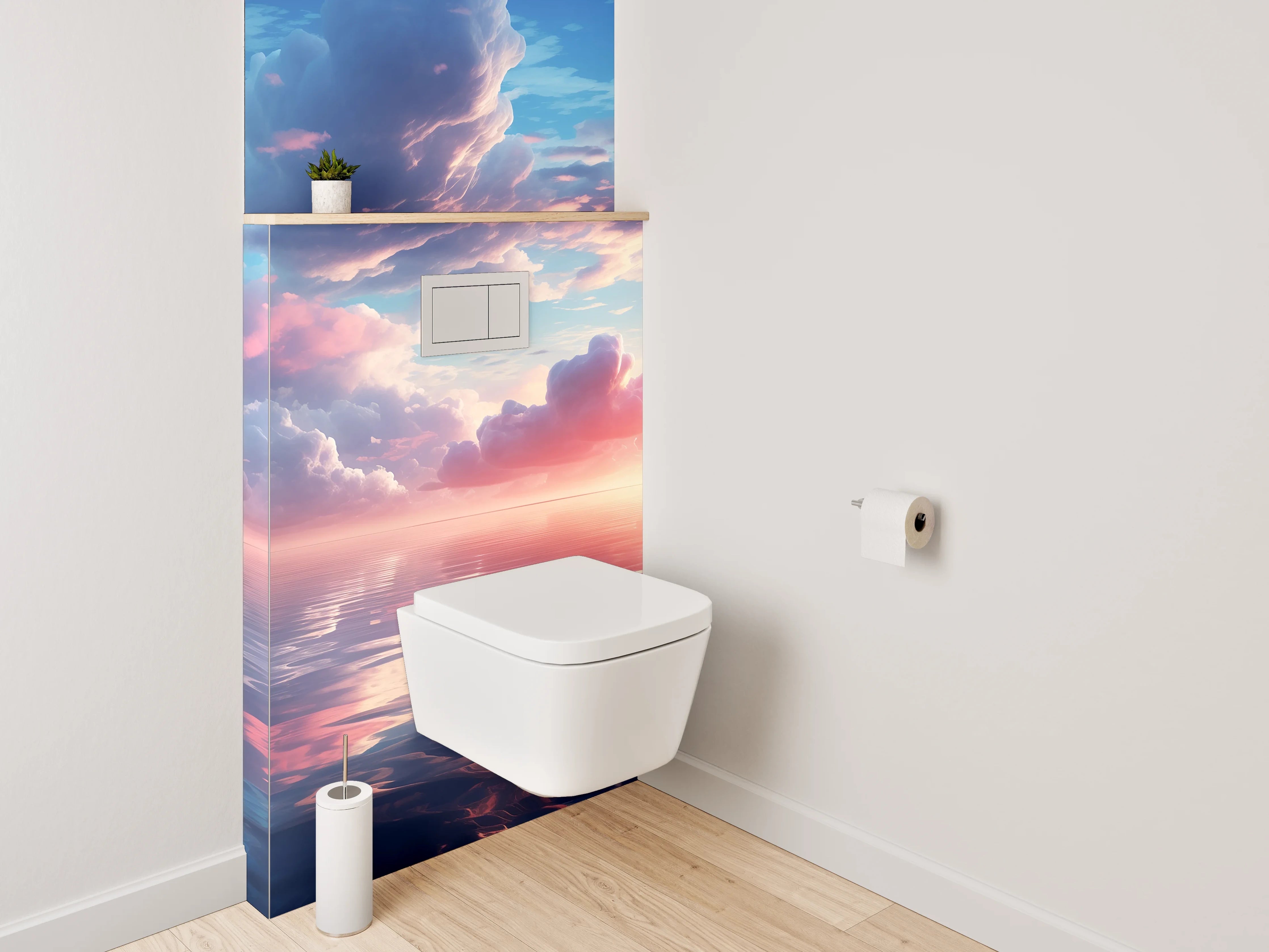 WC-Rückwand - Romantischer Sonnenaufgang über dem Ozean