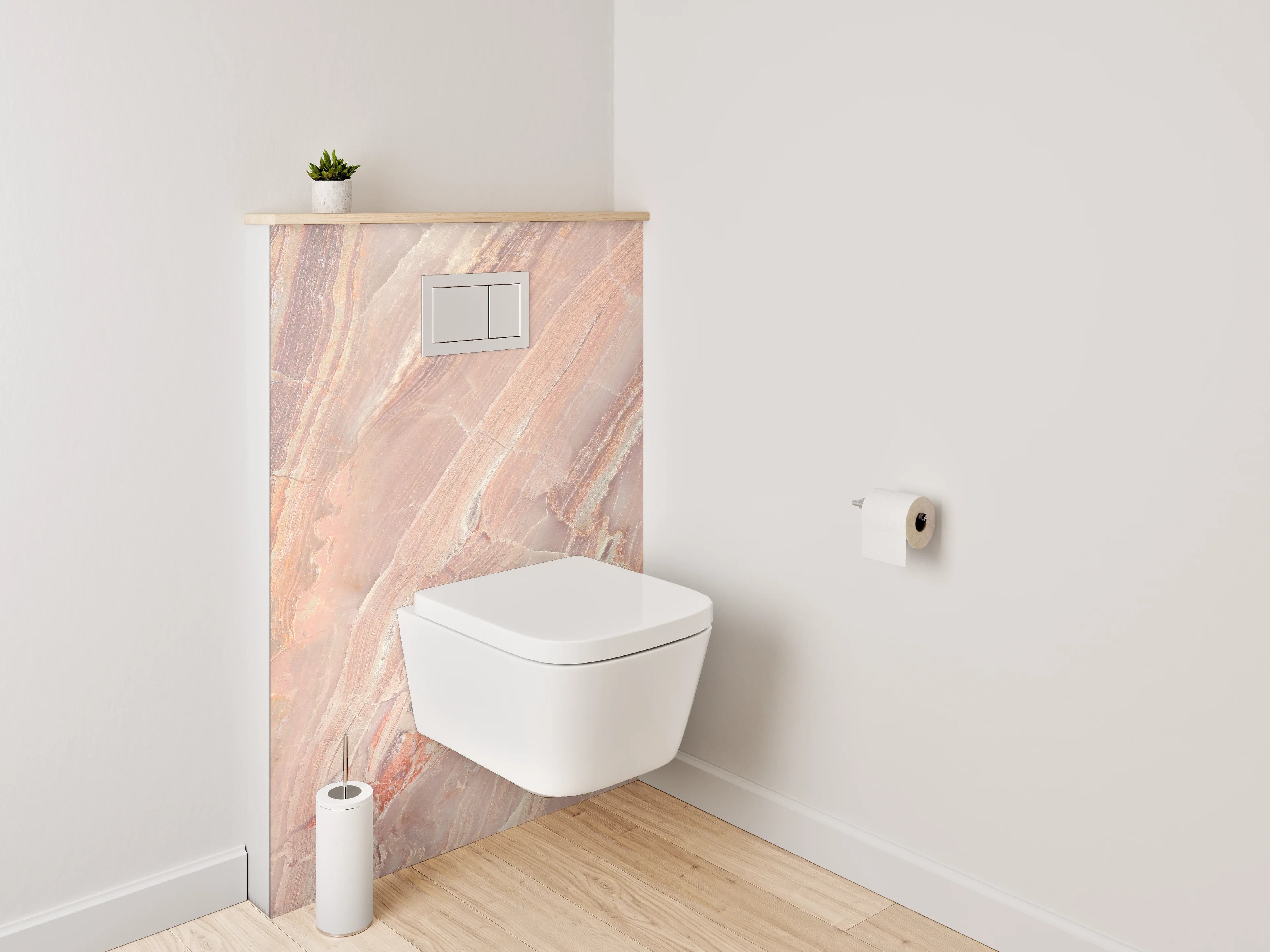 WC-Rückwand - Rosa Onyxmarmor Struktur Design