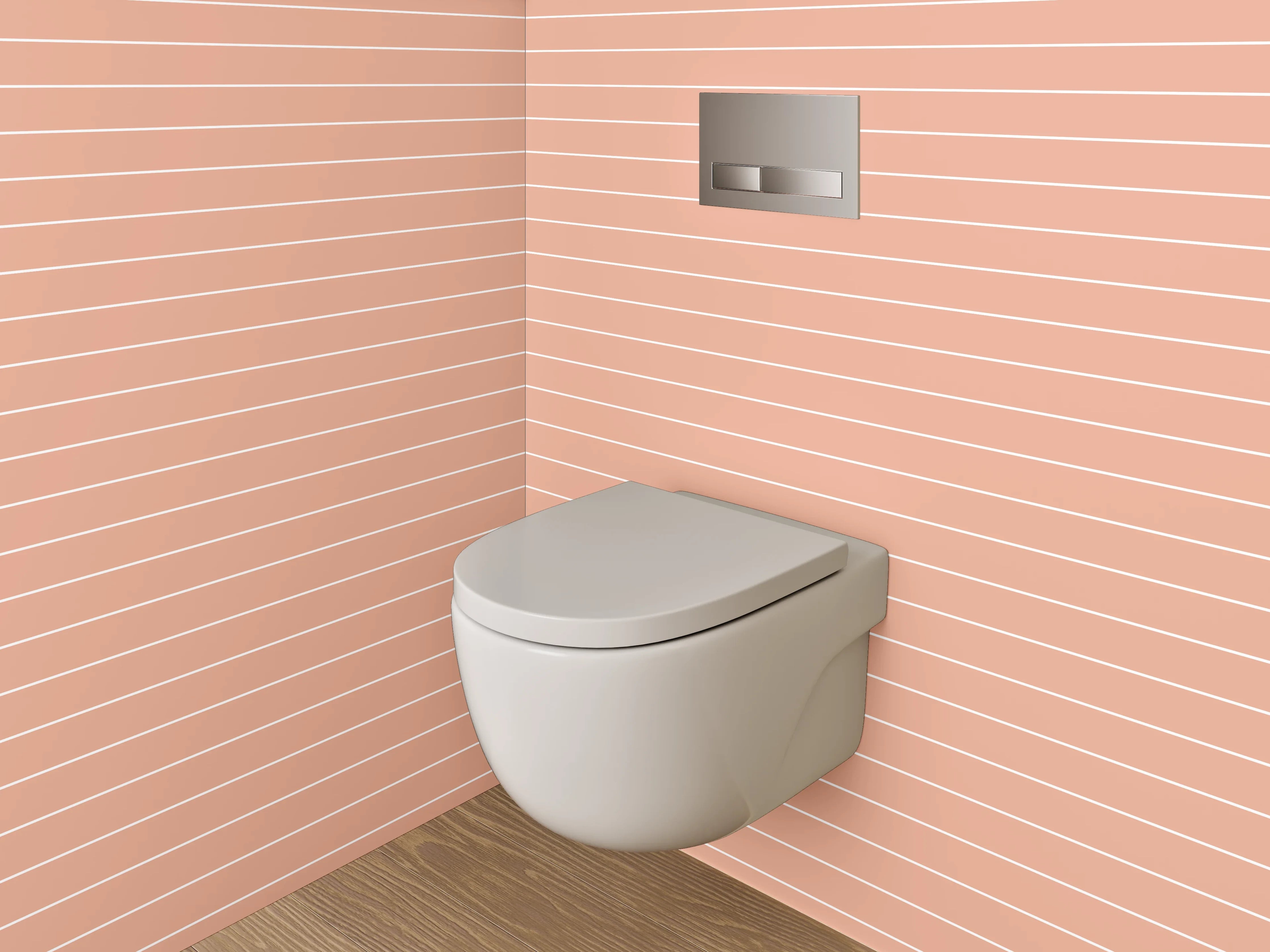 WC-Rückwand - Rosa feine Linien Muster
