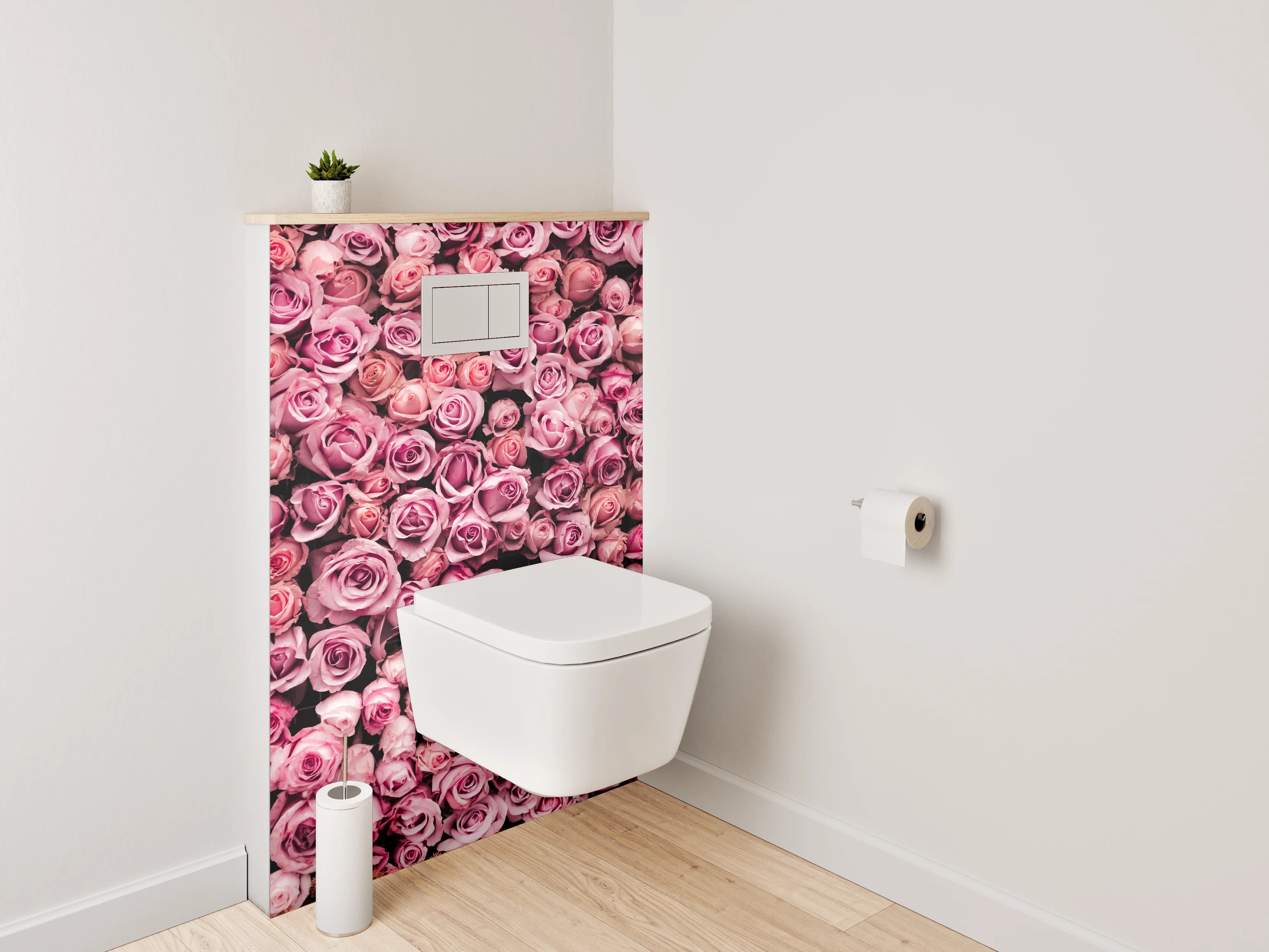 WC-Rückwand - Rosenwand Blütenpracht Dekor