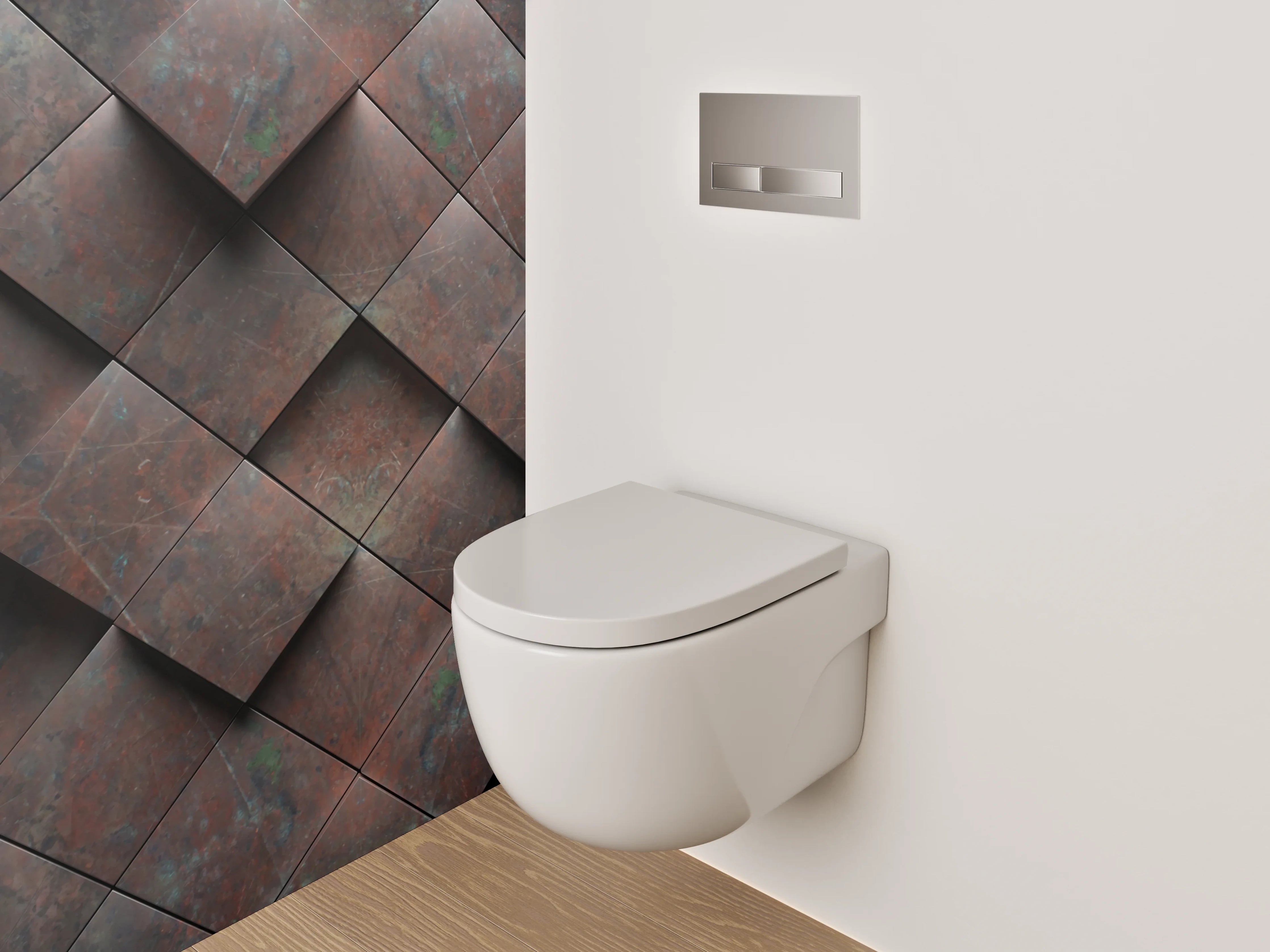 WC-Rückwand - Rost-Optik Mosaikfliesen Wanddekor