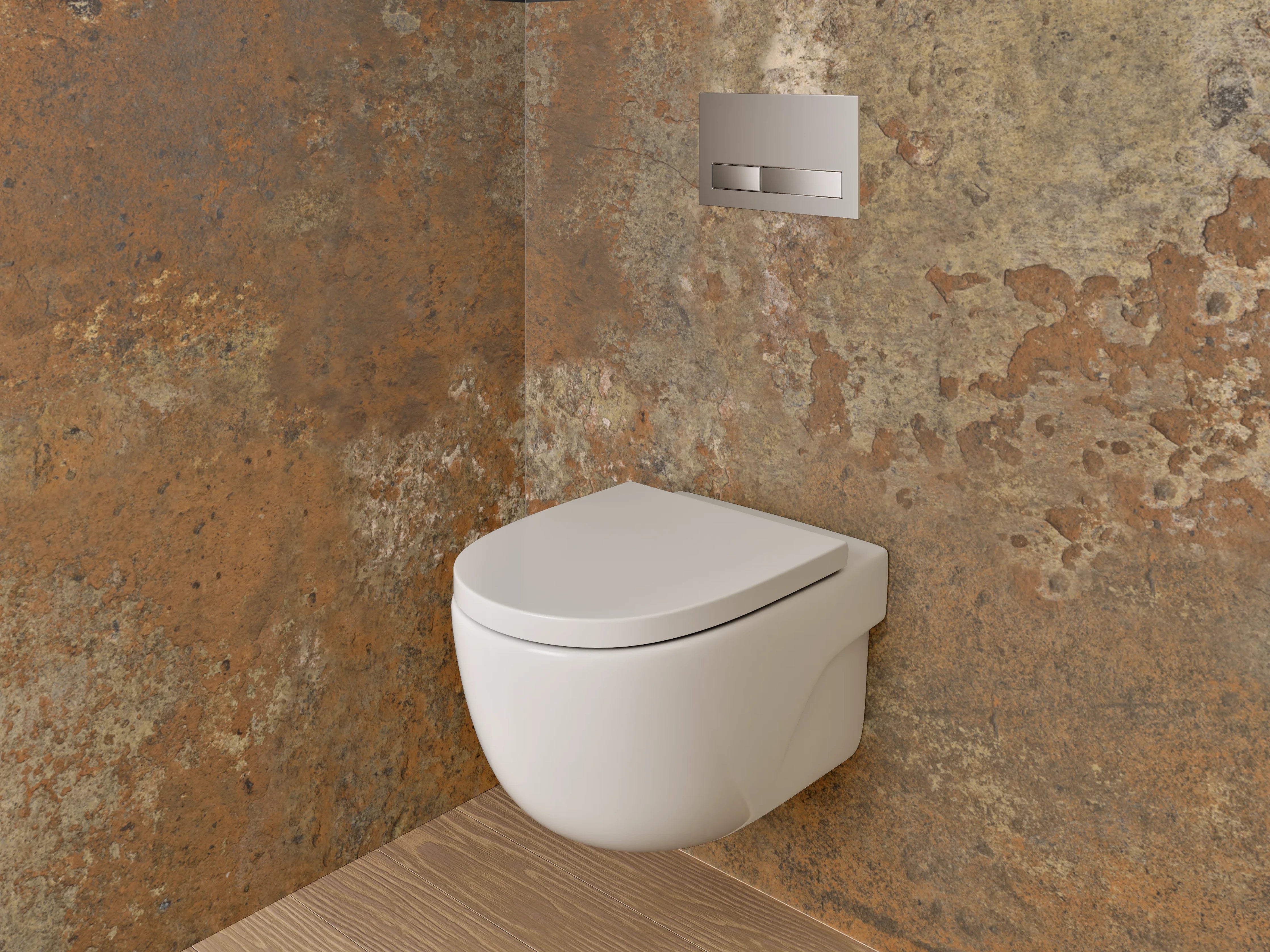 WC-Rückwand - Rostoptik Fliese Braun Grau