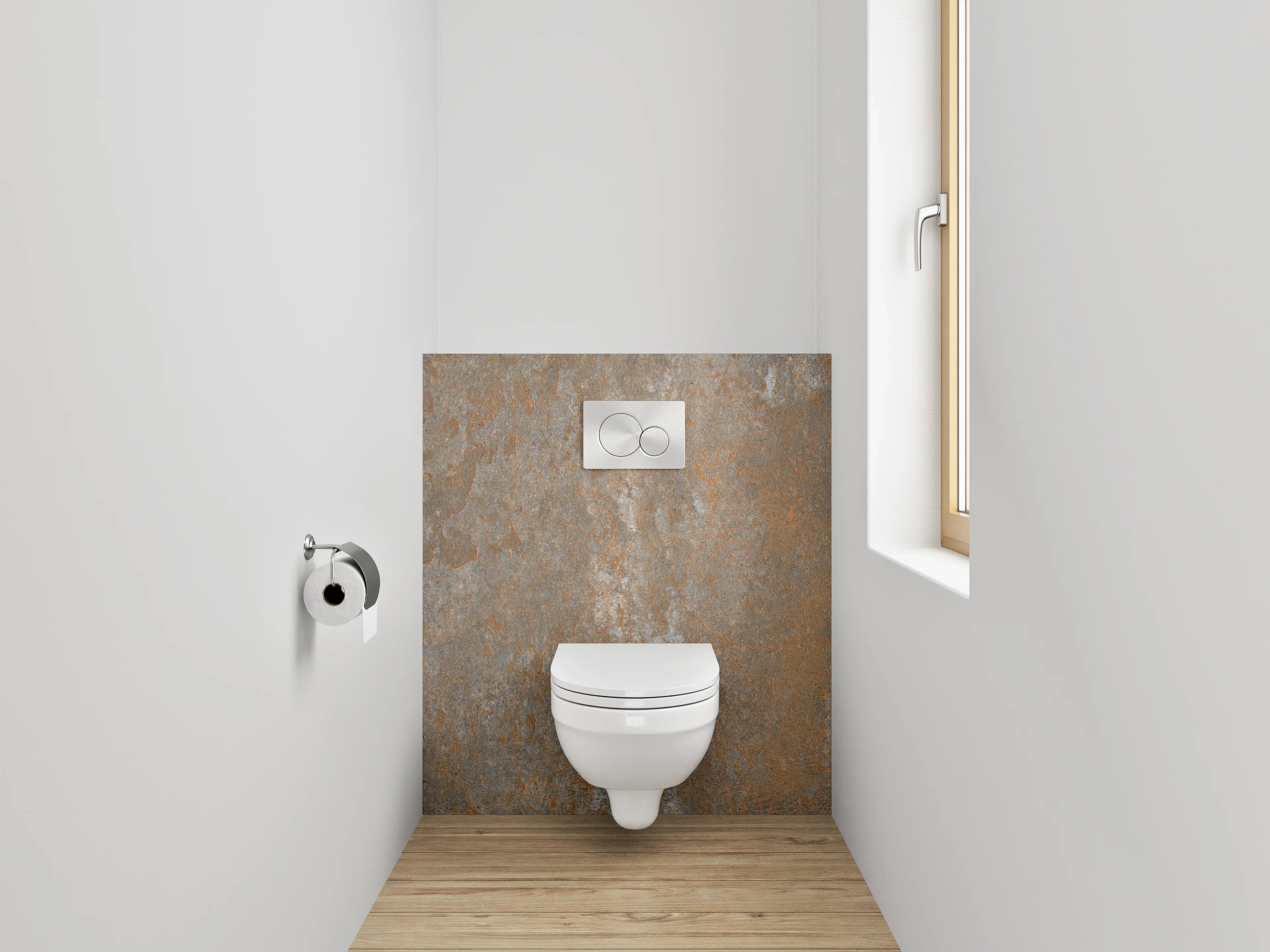 WC-Rückwand - Rostoptik Fliesen Braun Grau Modern