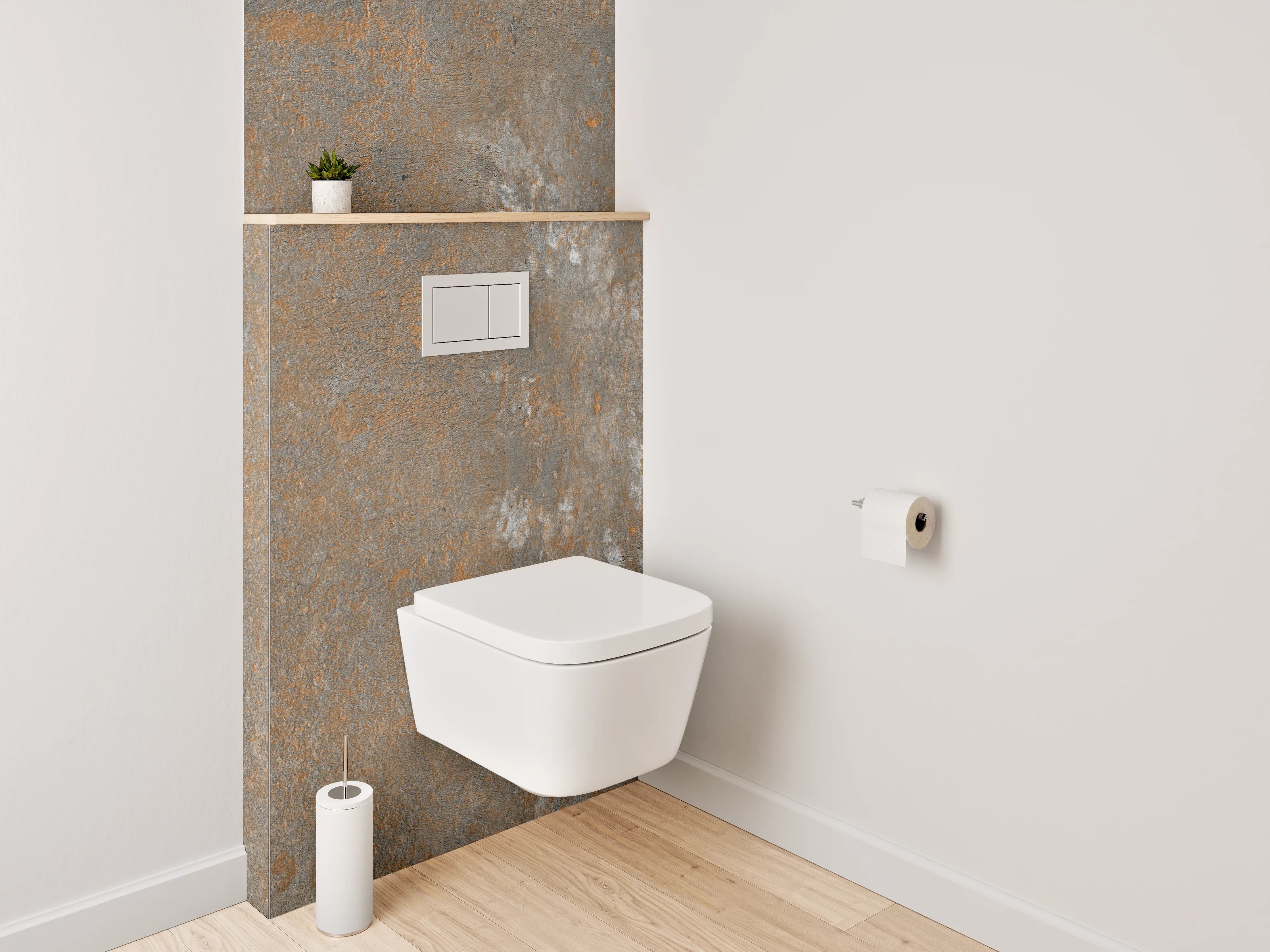 WC-Rückwand - Rostoptik Fliesen Braun Grau