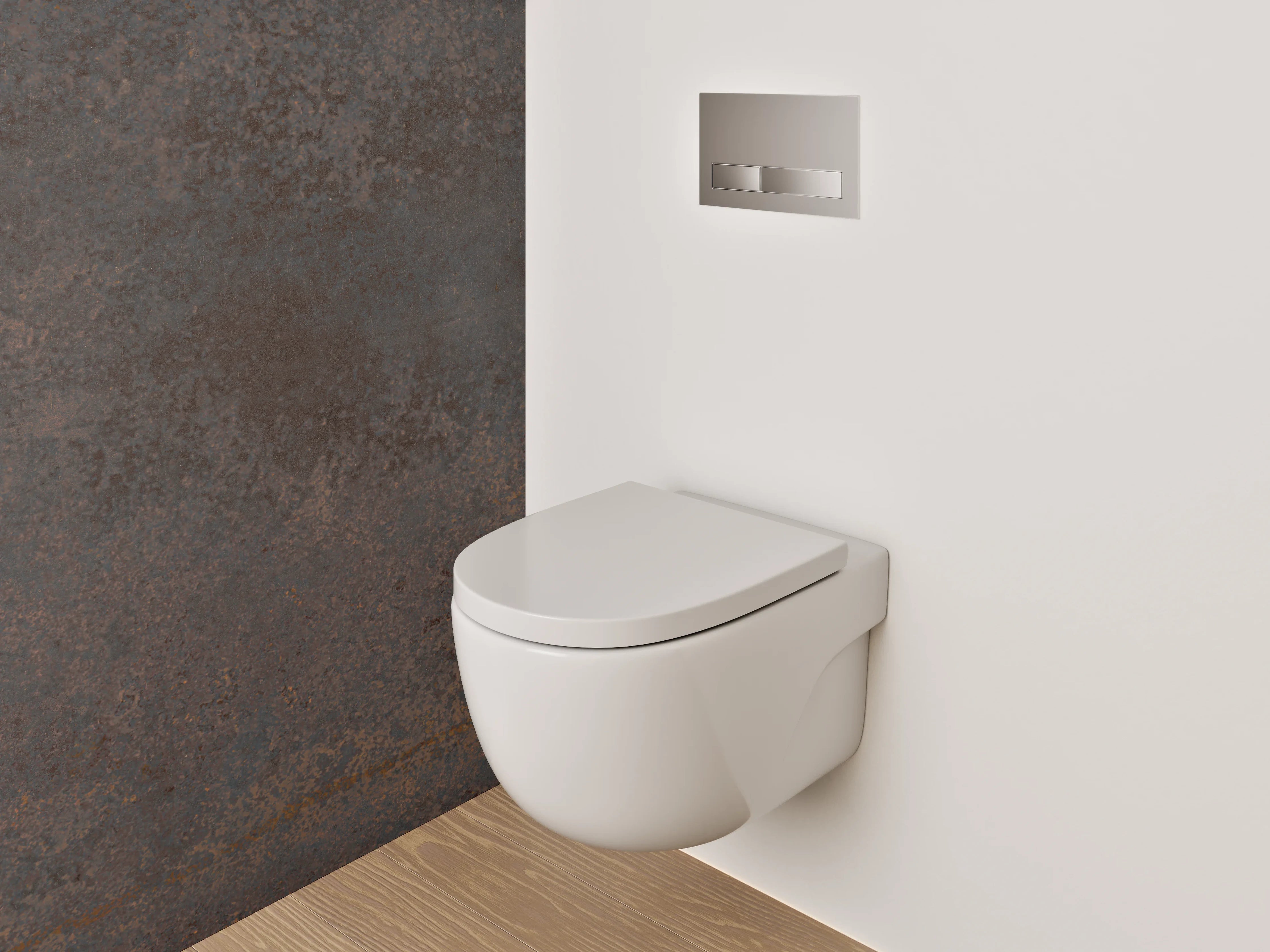 WC-Rückwand - Rostoptik Fliesen Dunkelbraun Metallisch