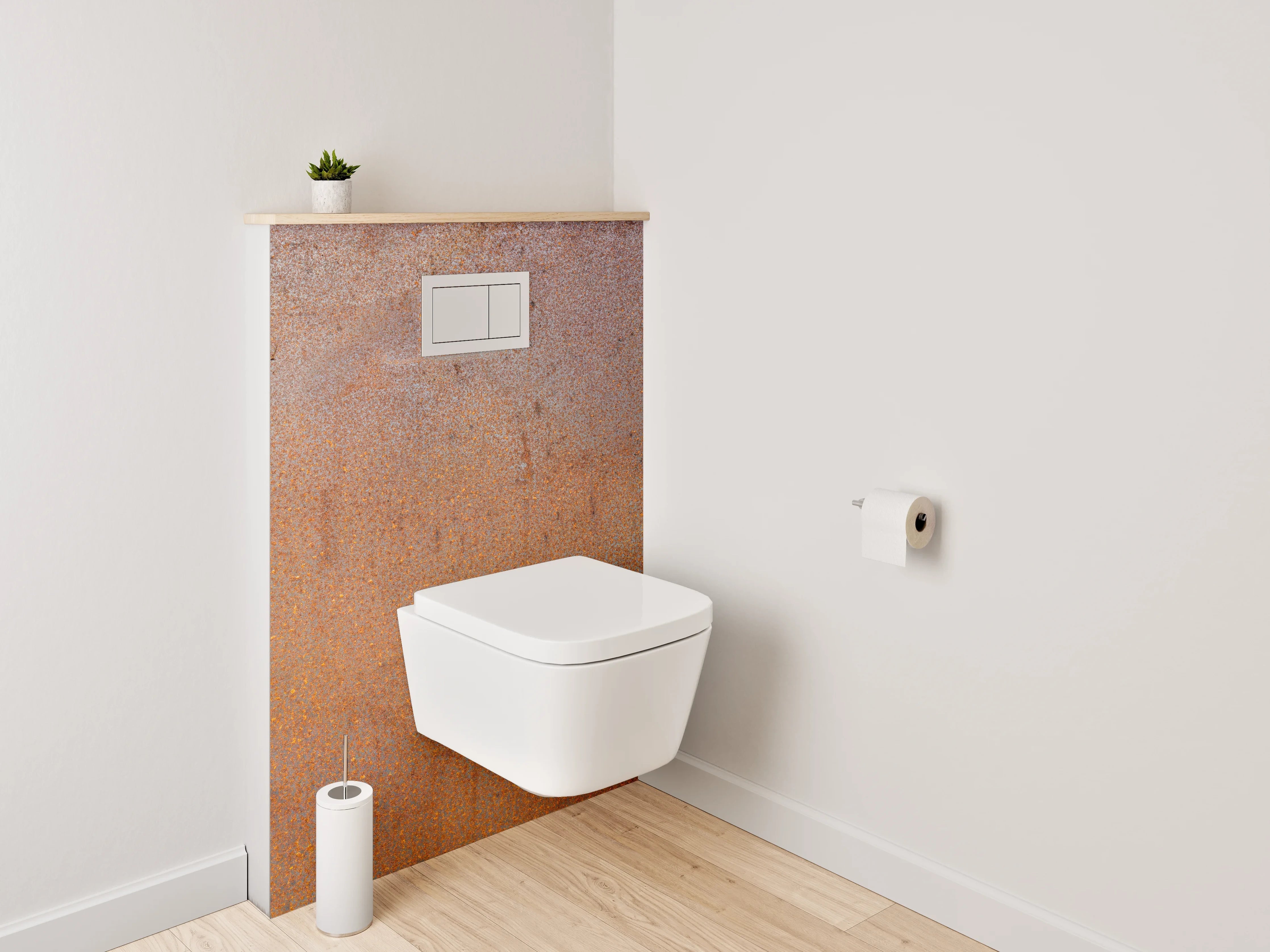 WC-Rückwand - Rostoptik Industrial Design