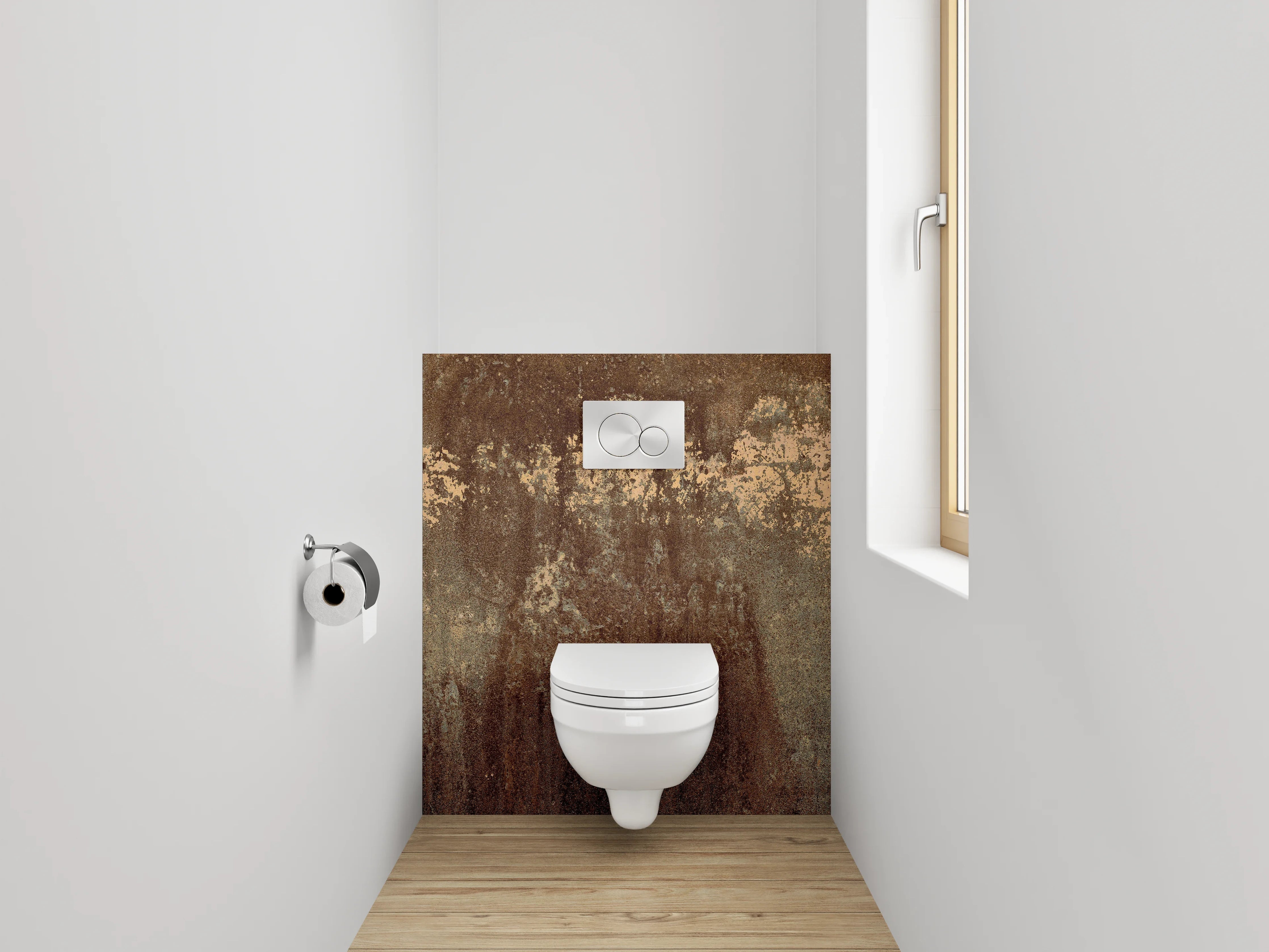 WC-Rückwand - Rostoptik Vintage Beton Look