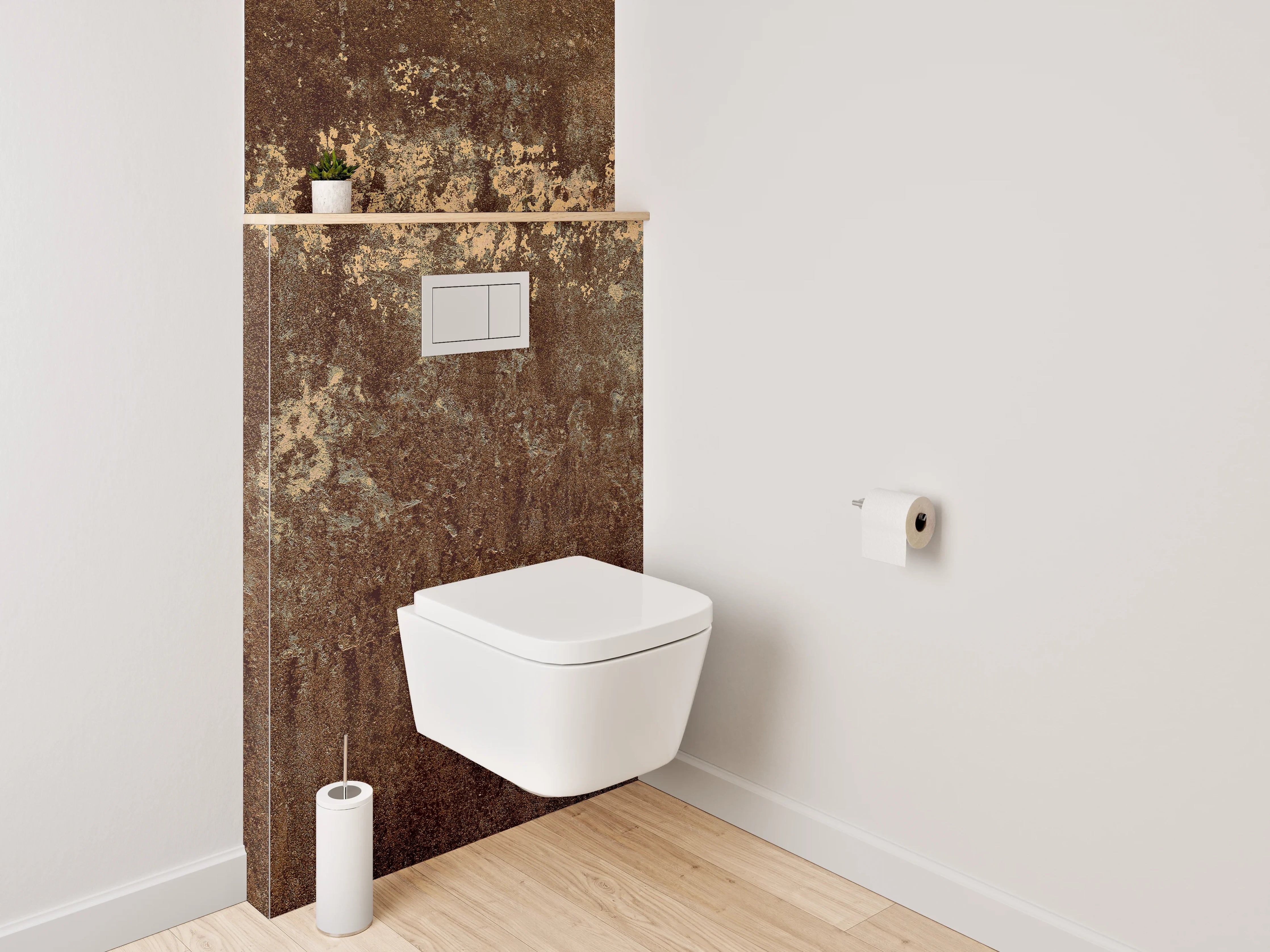 WC-Rückwand - Rostoptik Vintage Beton Look