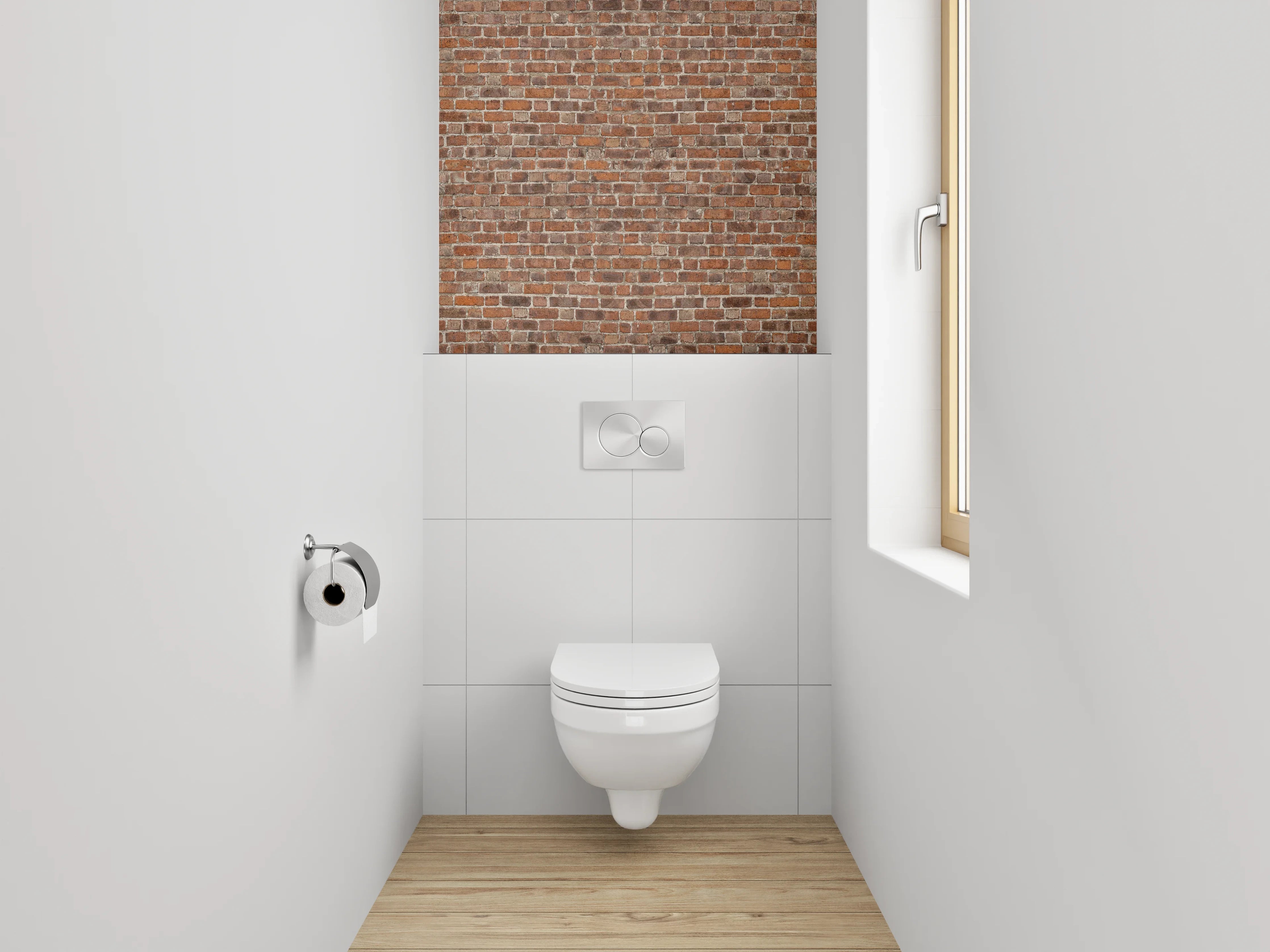 WC-Rückwand - Rote Backsteinmauer Wanddekor