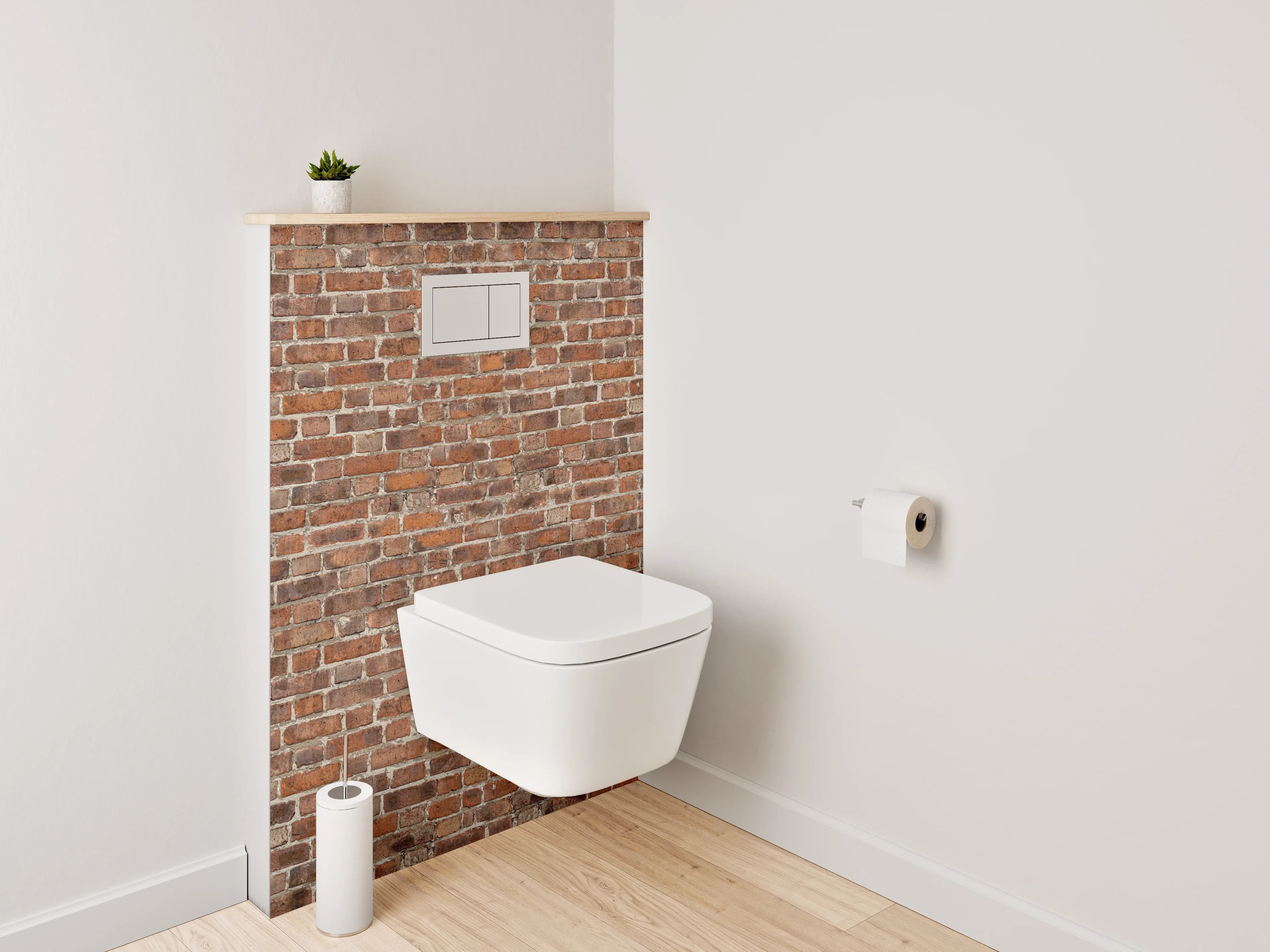 WC-Rückwand - Rote Backsteinmauer Wanddekor