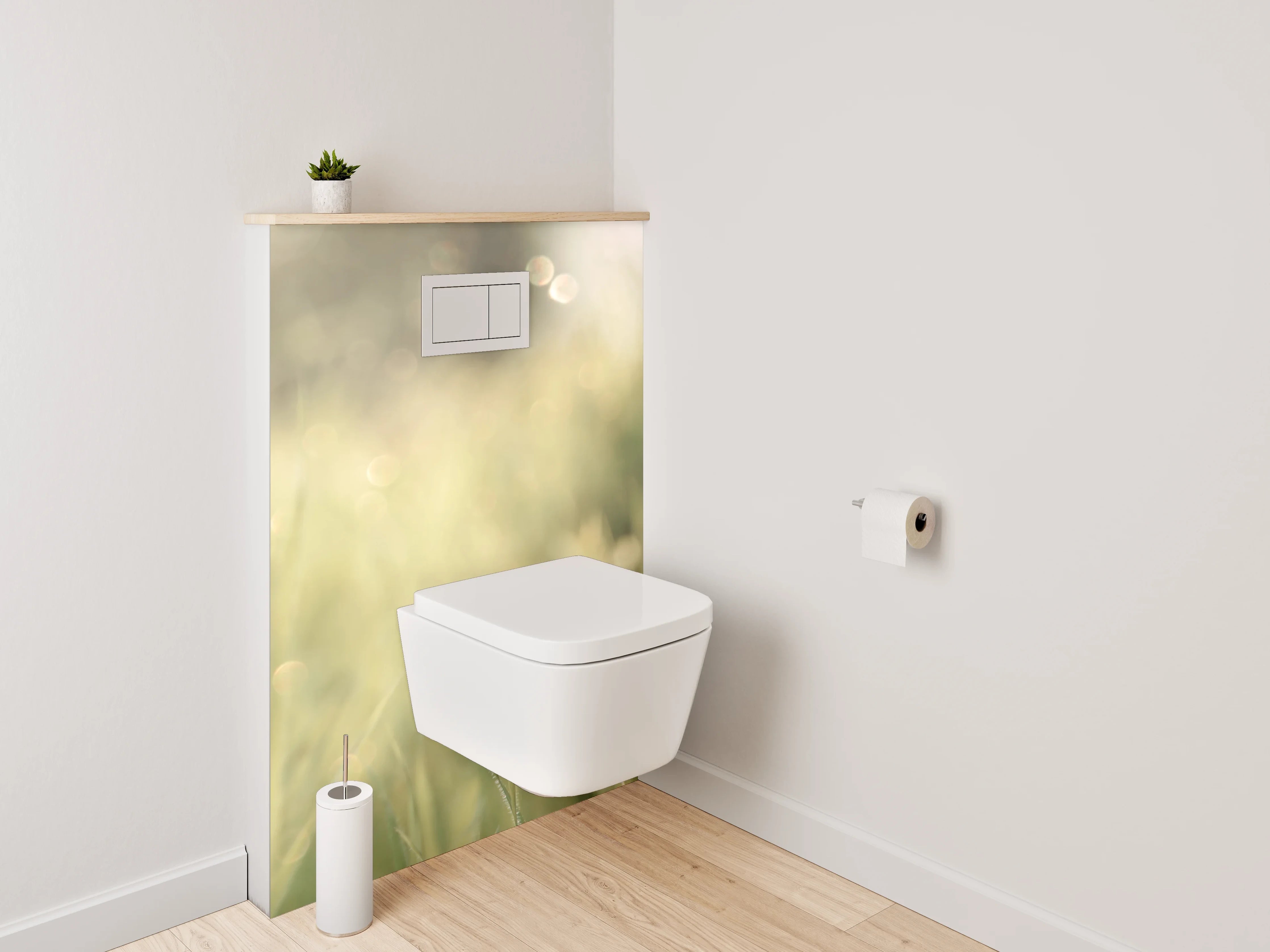 WC-Rückwand - Rote Mohnblumen auf Sommerwiese