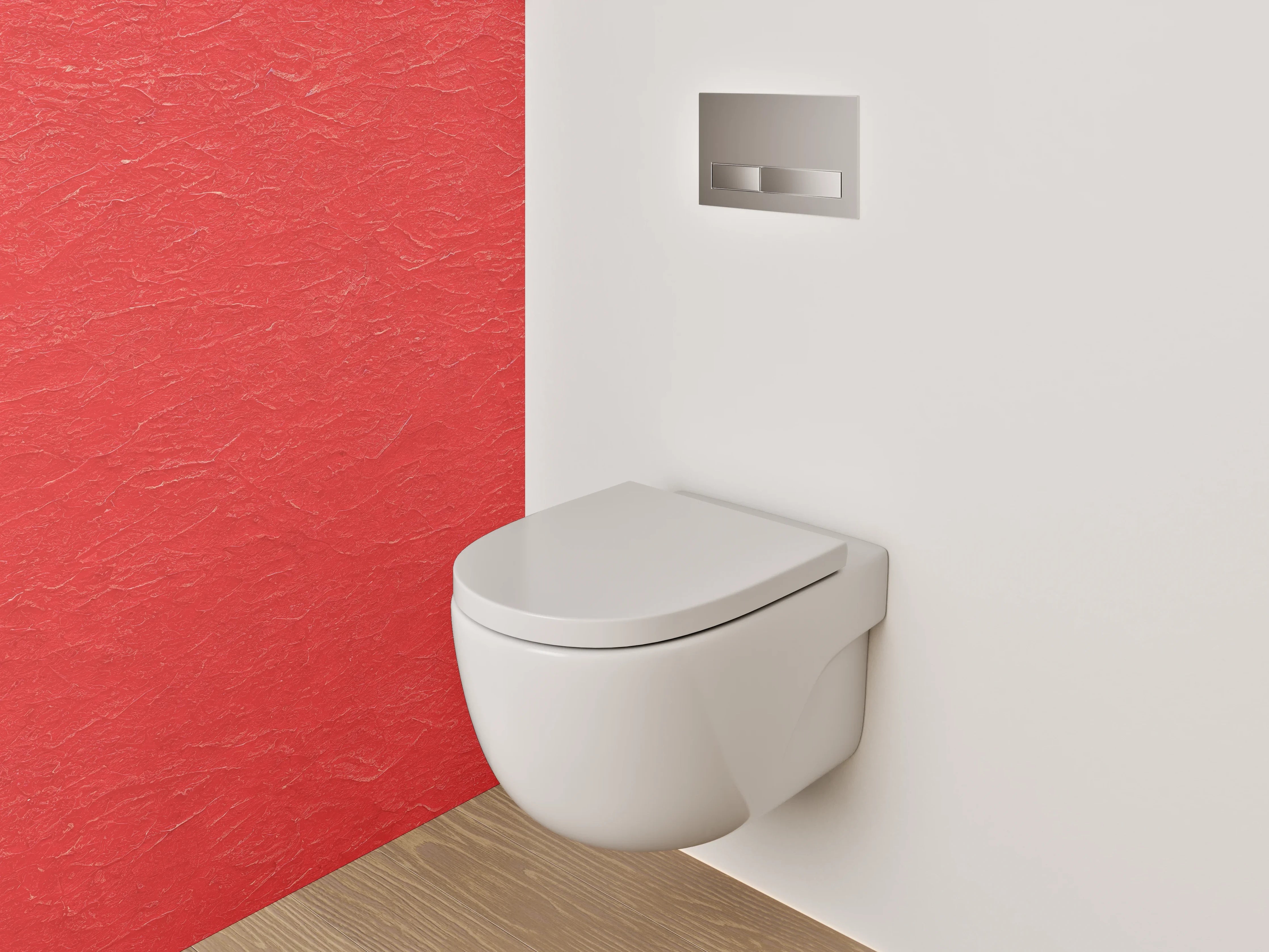 WC-Rückwand - Rote Struktur Oberfläche modern