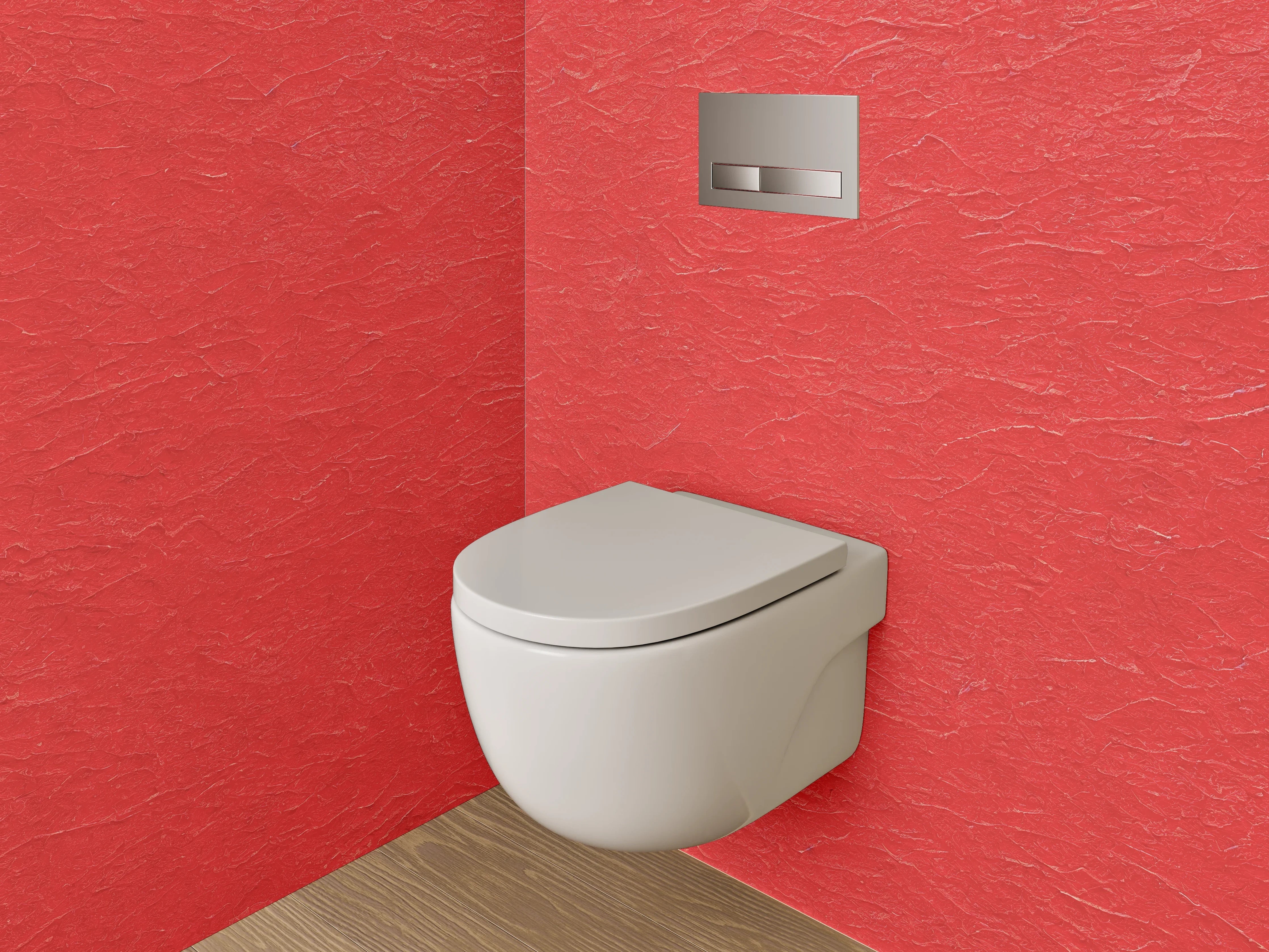 WC-Rückwand - Rote Struktur Oberfläche modern