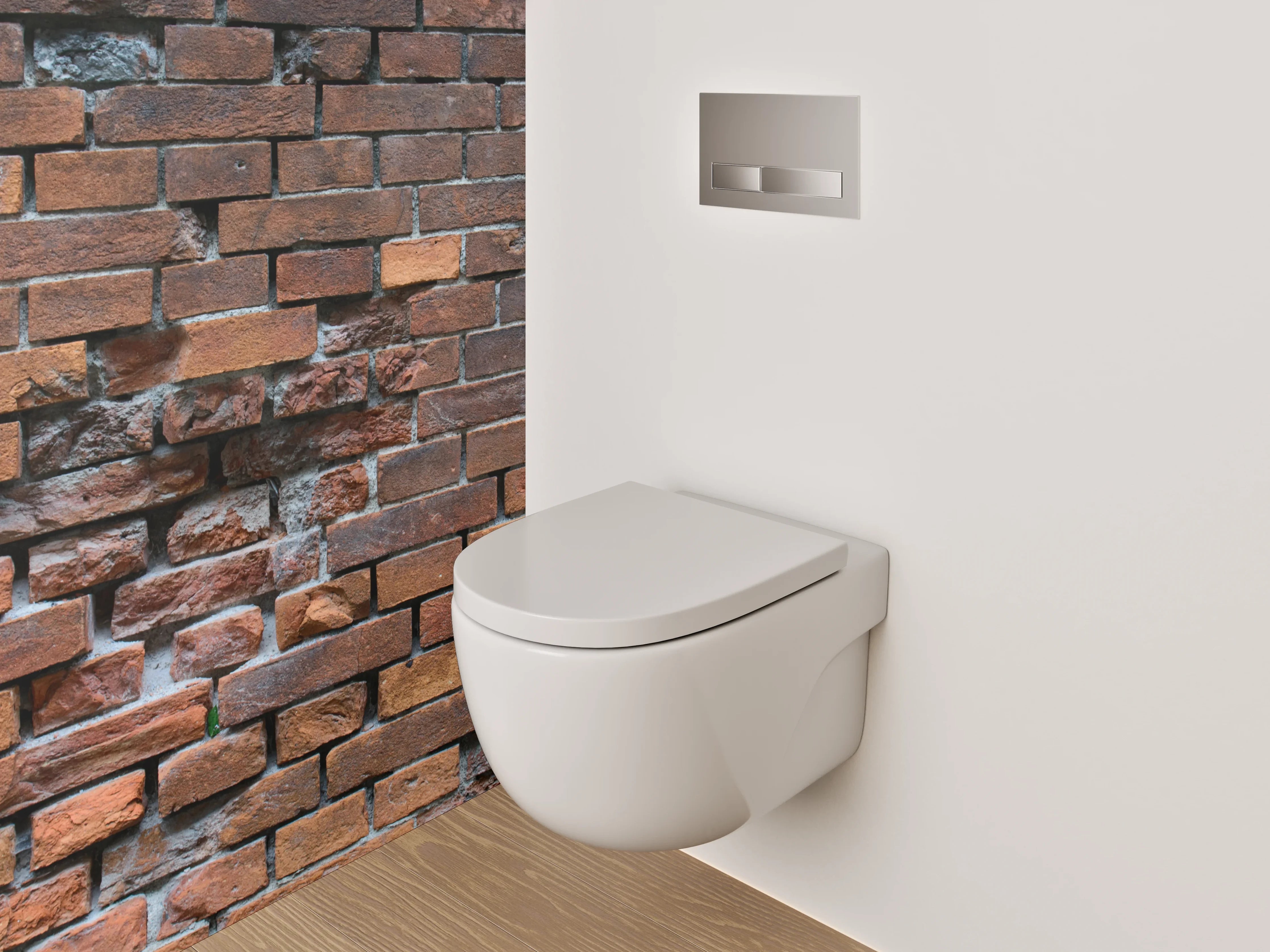 WC-Rückwand - Rote Ziegelmauer Vintage Look