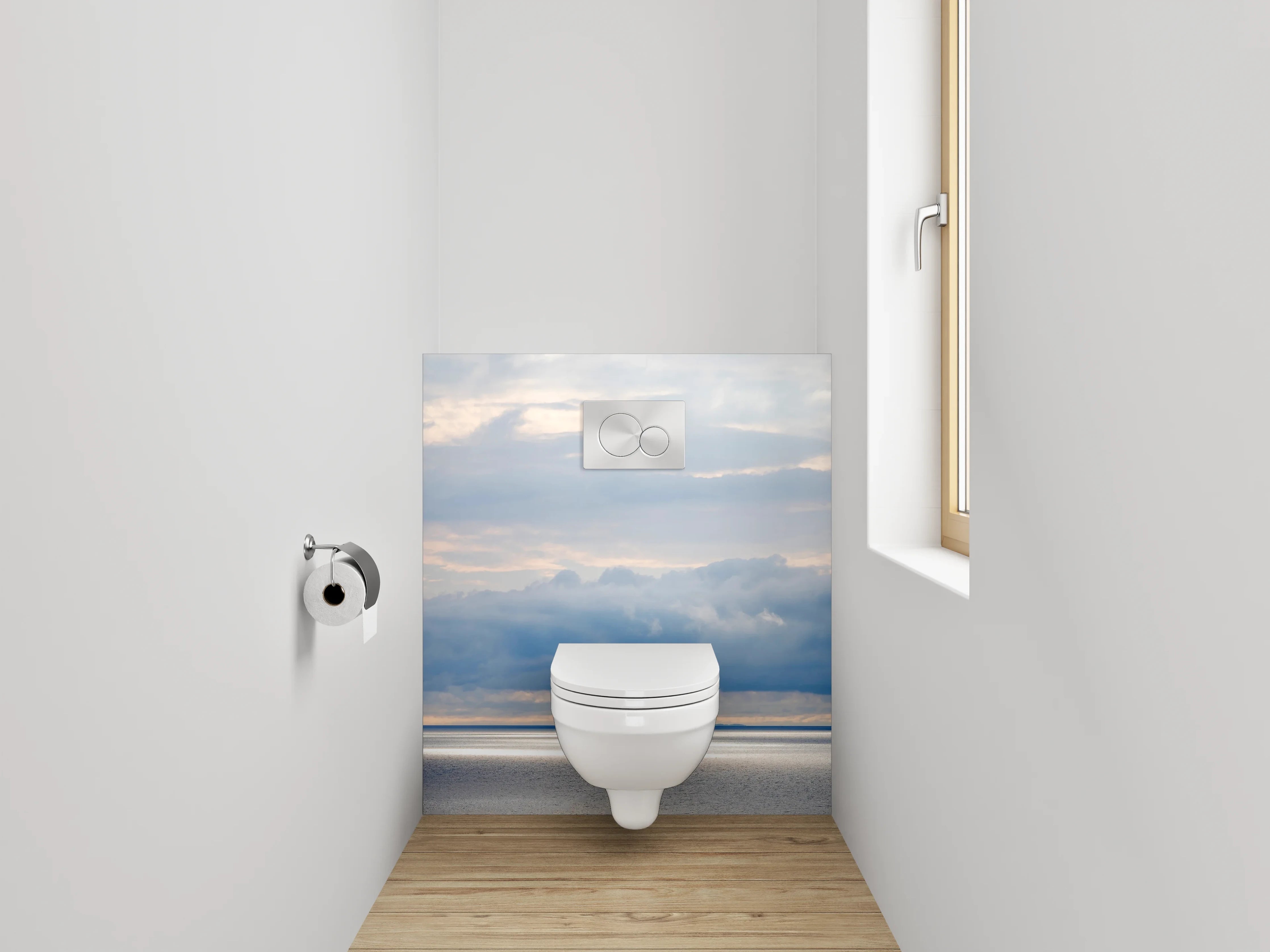 WC-Rückwand - Ruhige Meereslandschaft mit sanftem Licht