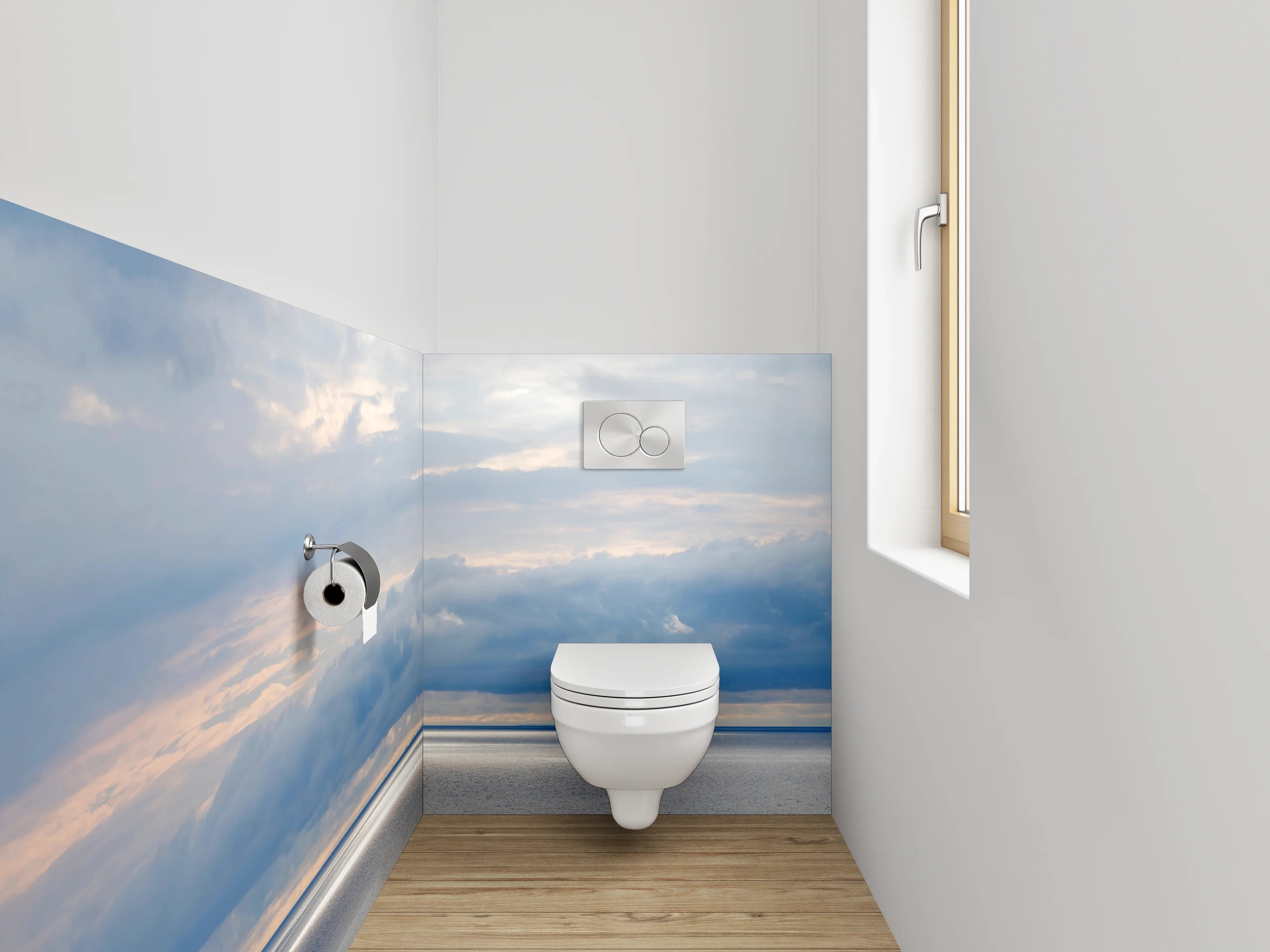 WC-Rückwand - Ruhige Meereslandschaft mit sanftem Licht