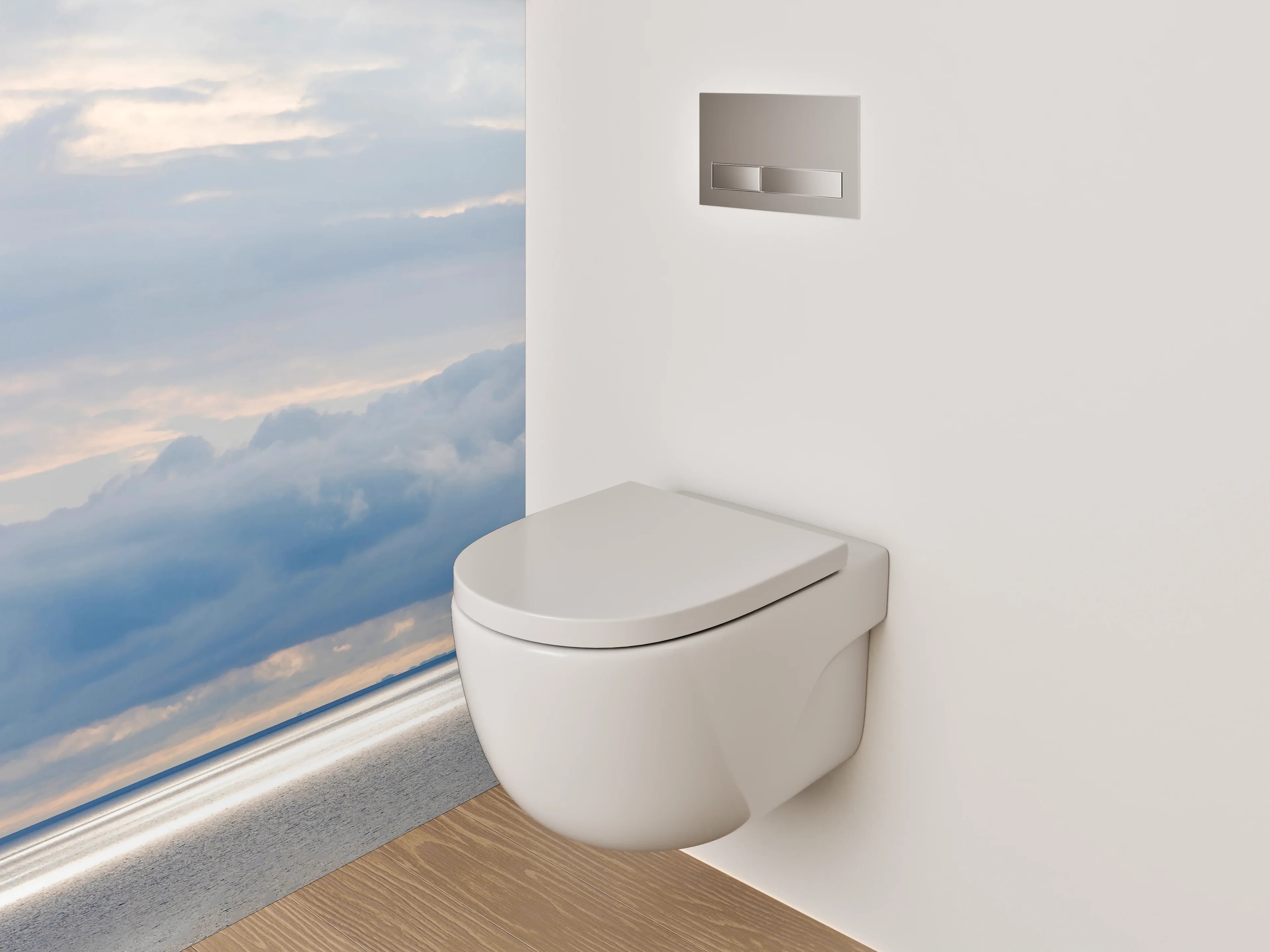 WC-Rückwand - Ruhige Meereslandschaft mit sanftem Licht