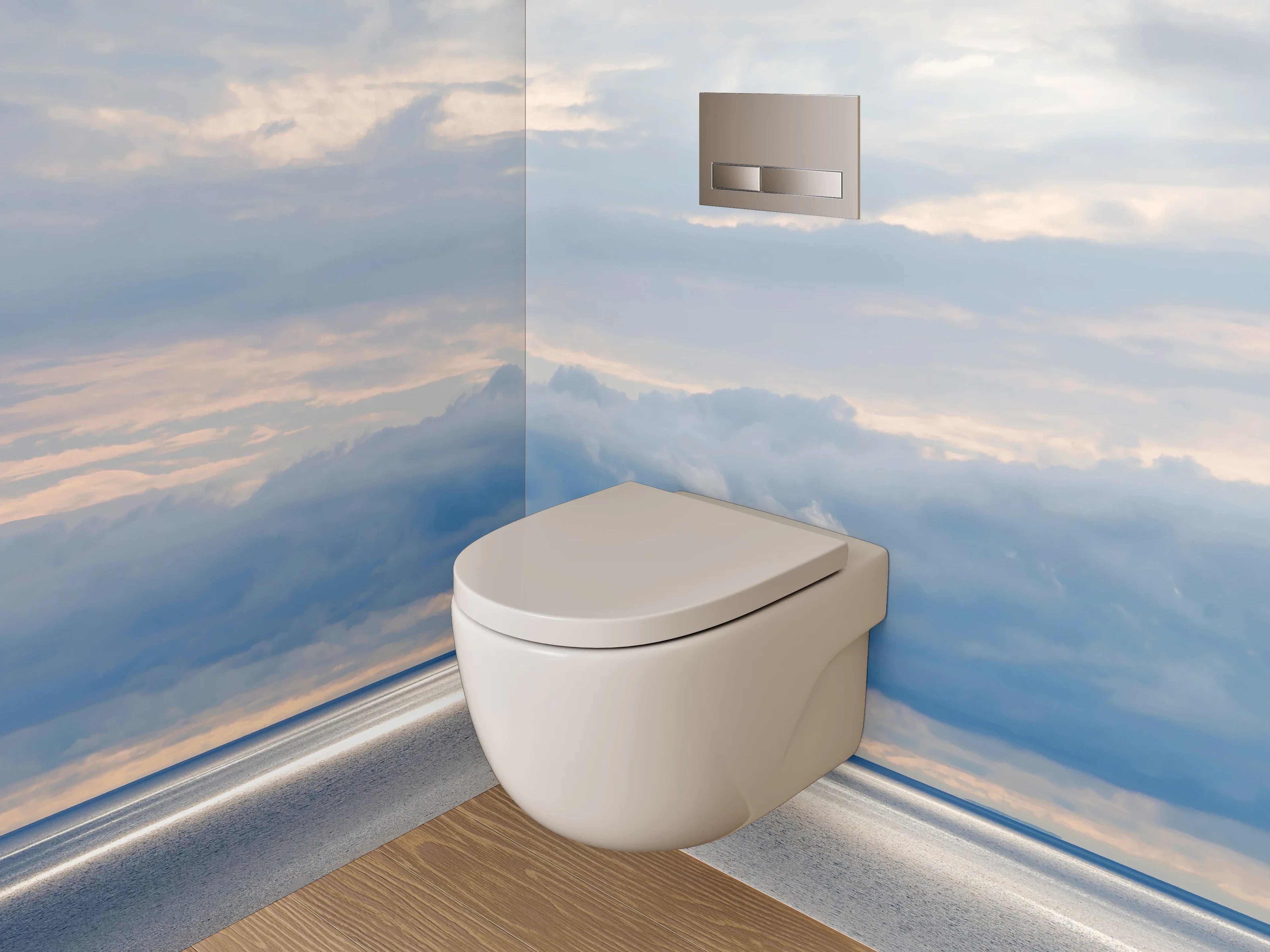 WC-Rückwand - Ruhige Meereslandschaft mit sanftem Licht