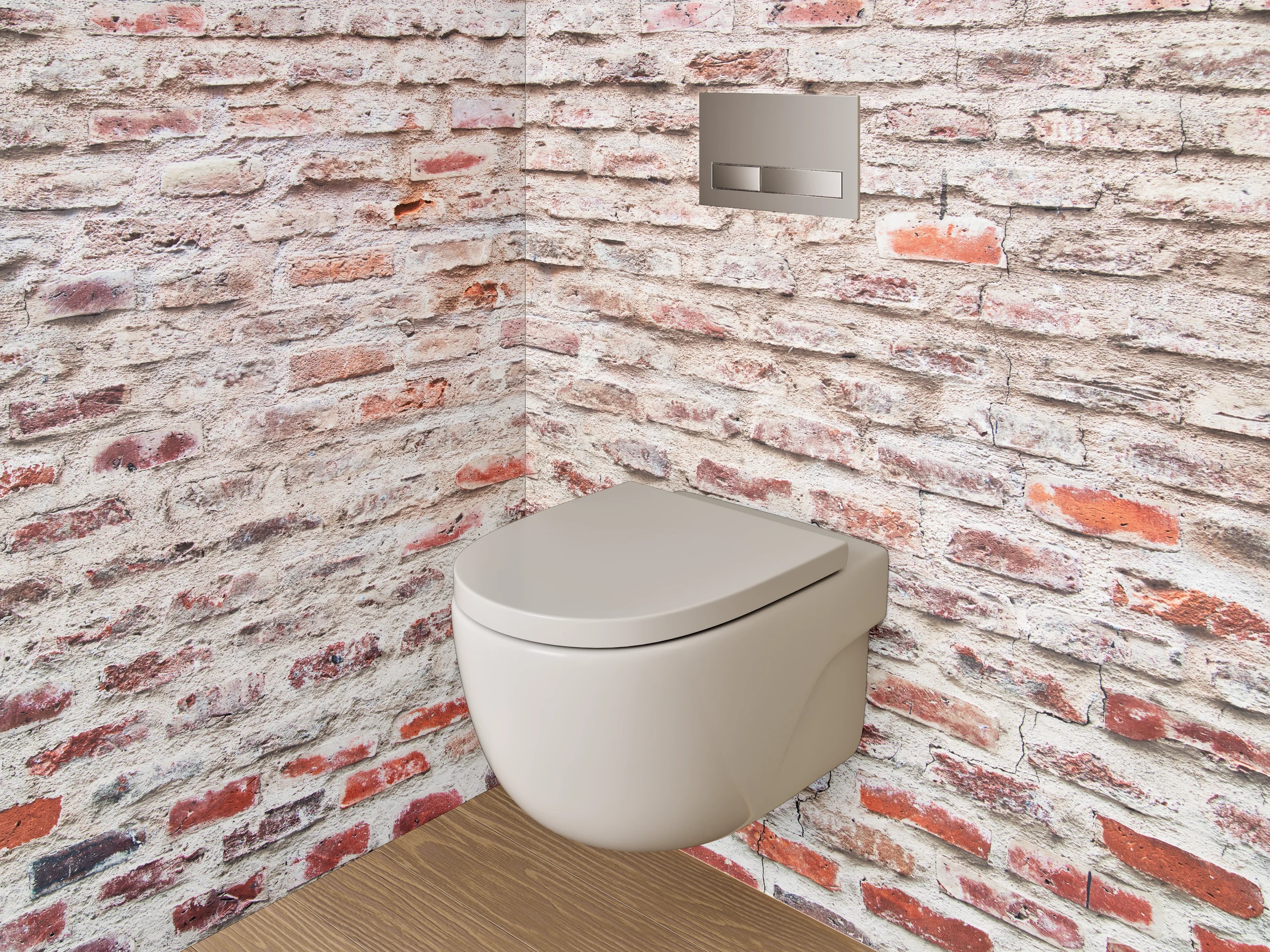 WC-Rückwand - Rustikale Backsteinwand Struktur