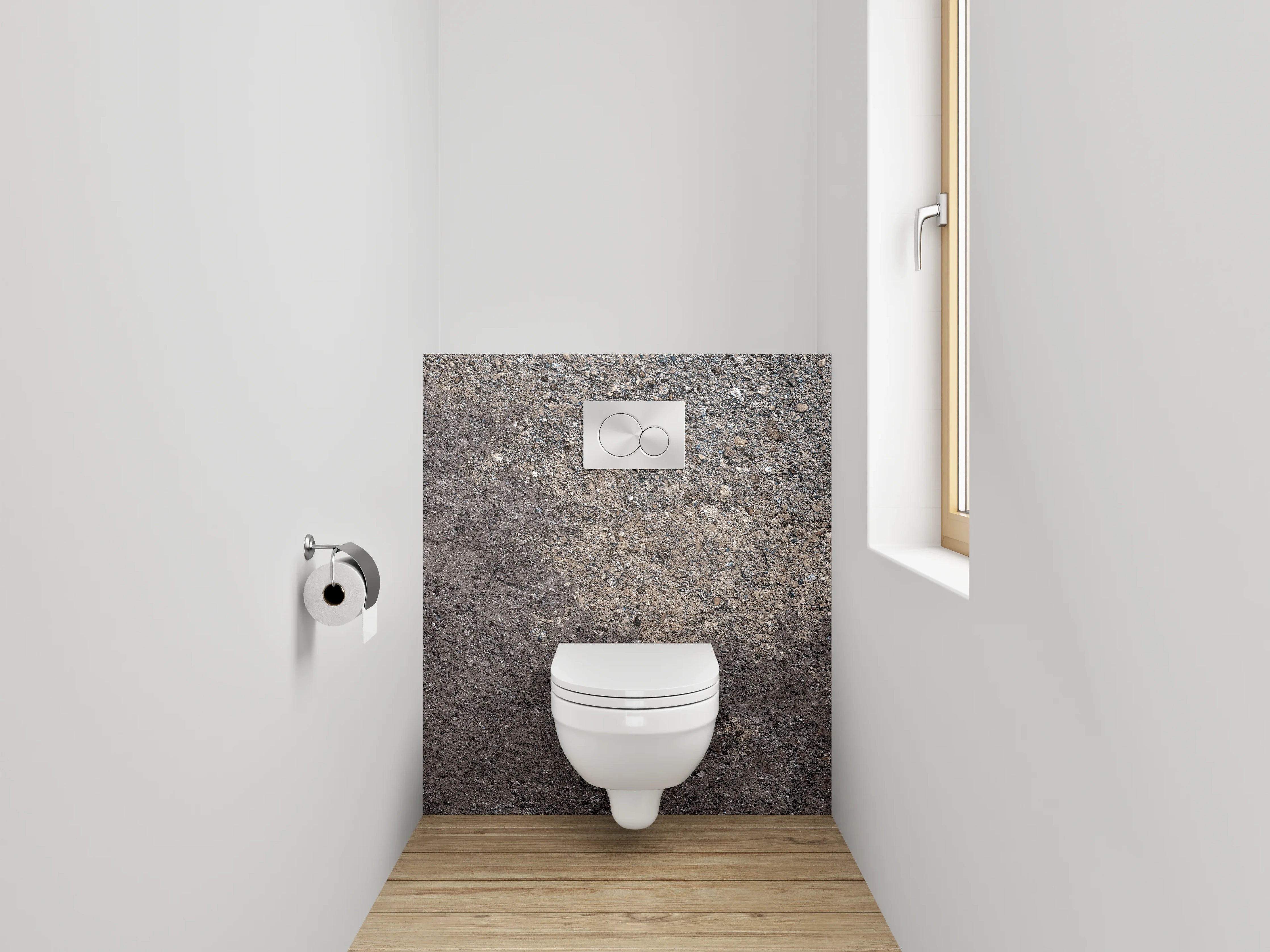 WC-Rückwand - Rustikale Bodentextur