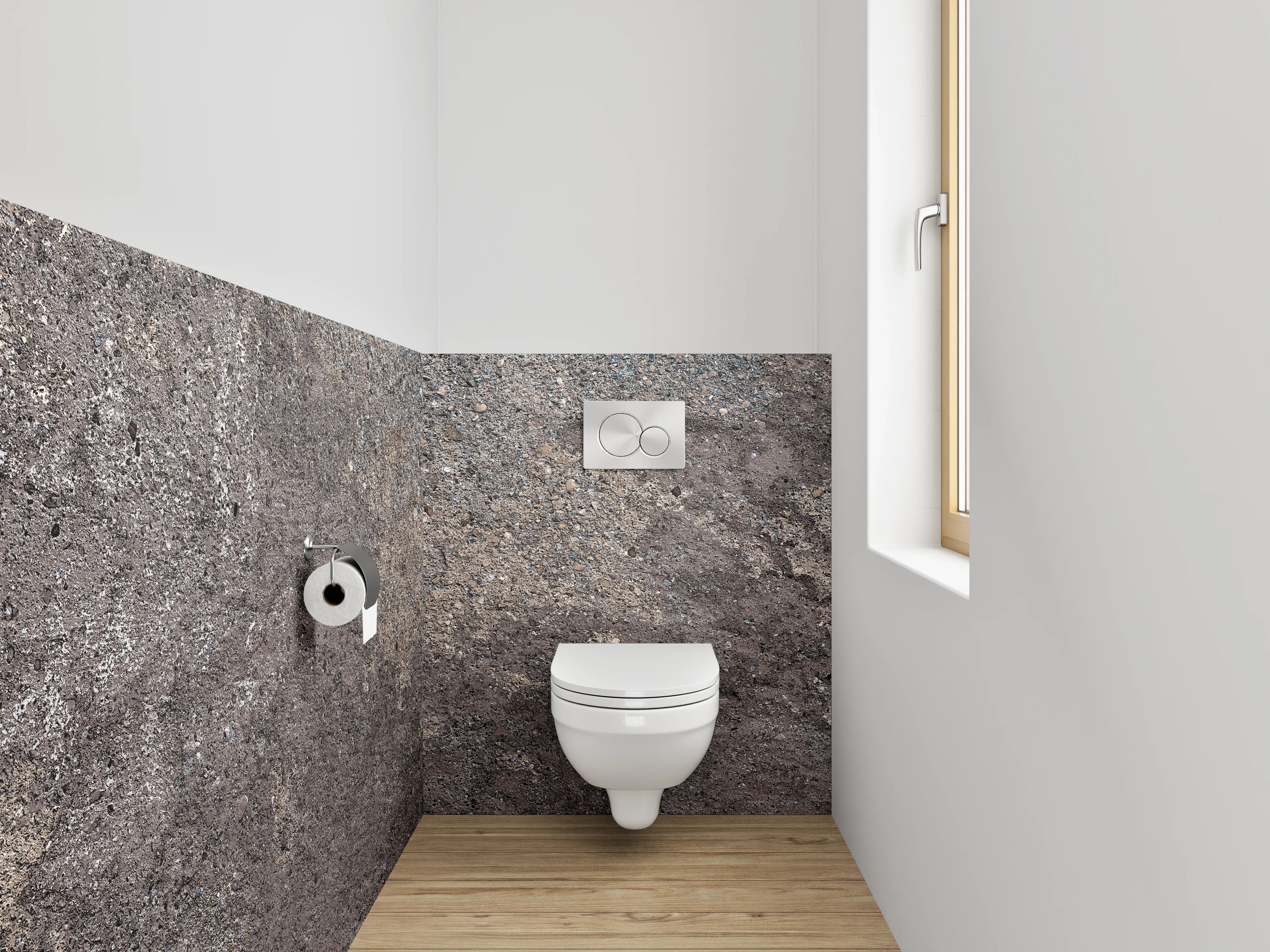 WC-Rückwand - Rustikale Bodentextur