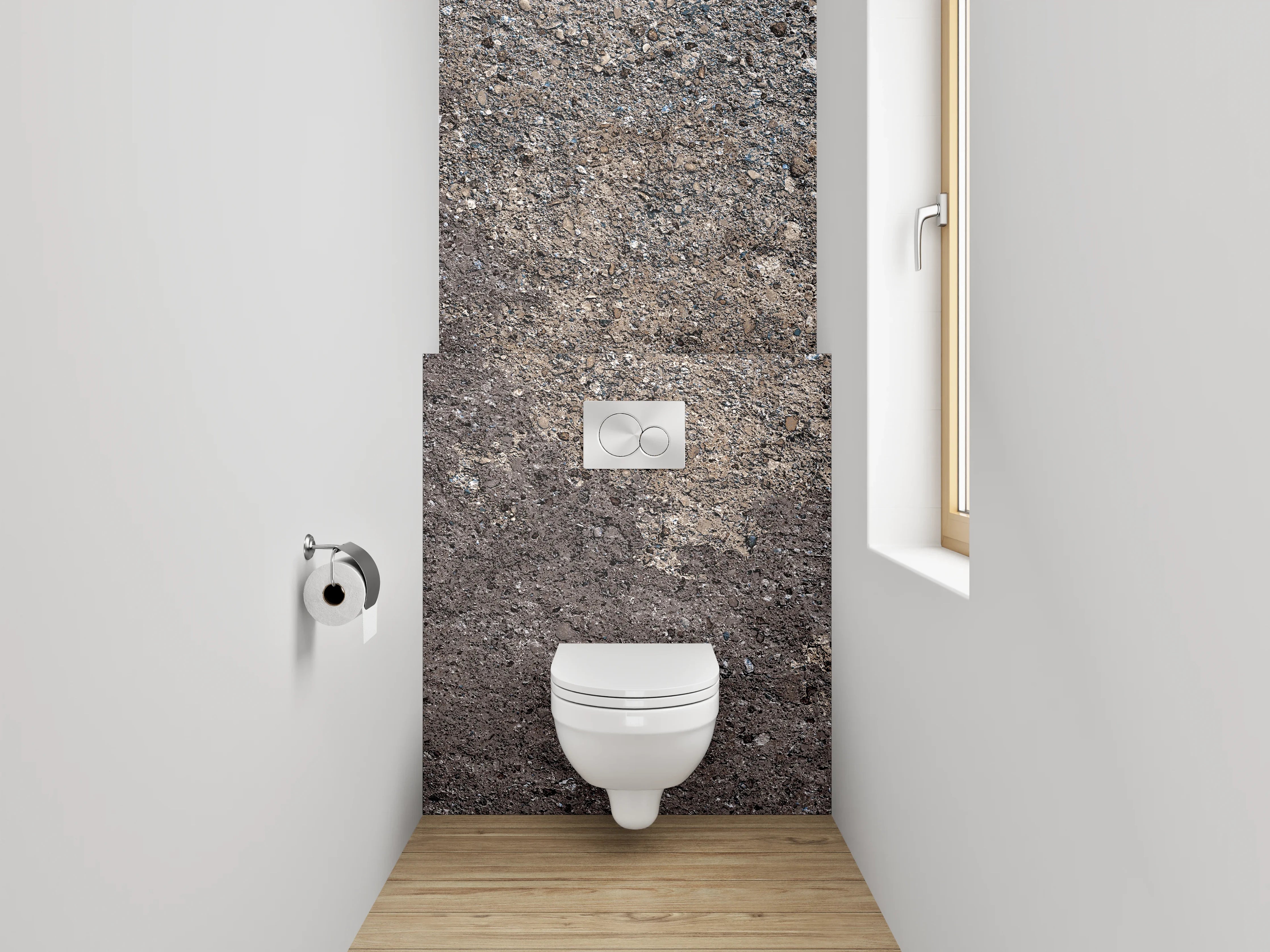 WC-Rückwand - Rustikale Bodentextur