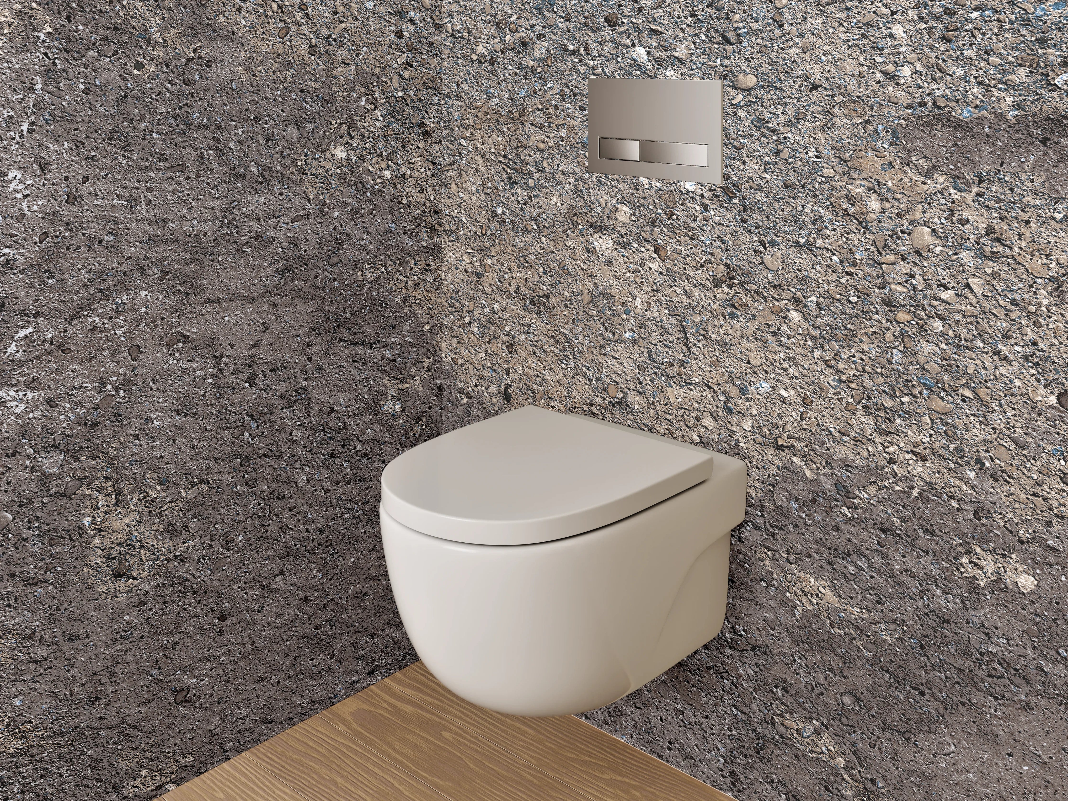 WC-Rückwand - Rustikale Bodentextur