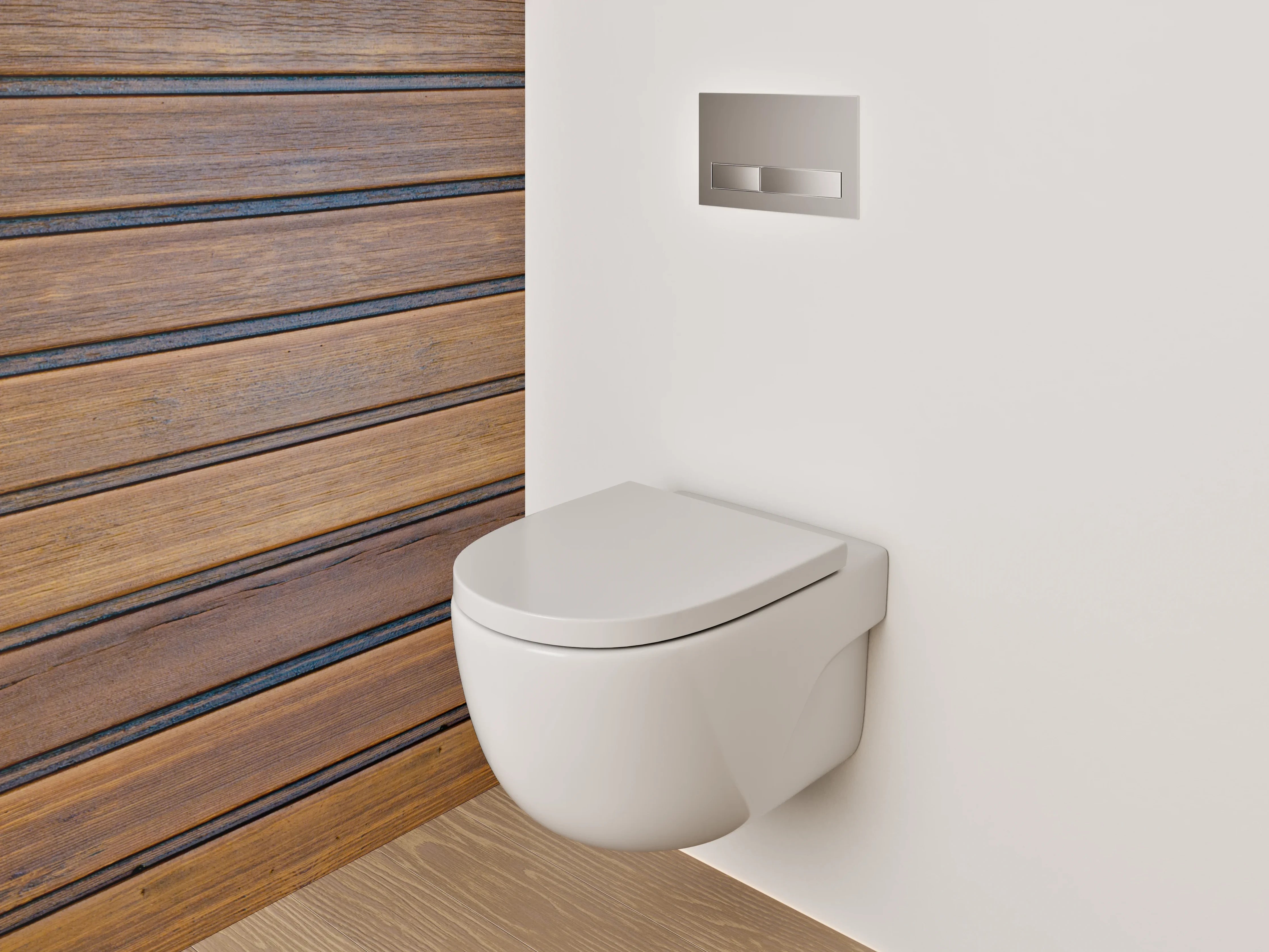 WC-Rückwand - Rustikale Holz-Paneele
