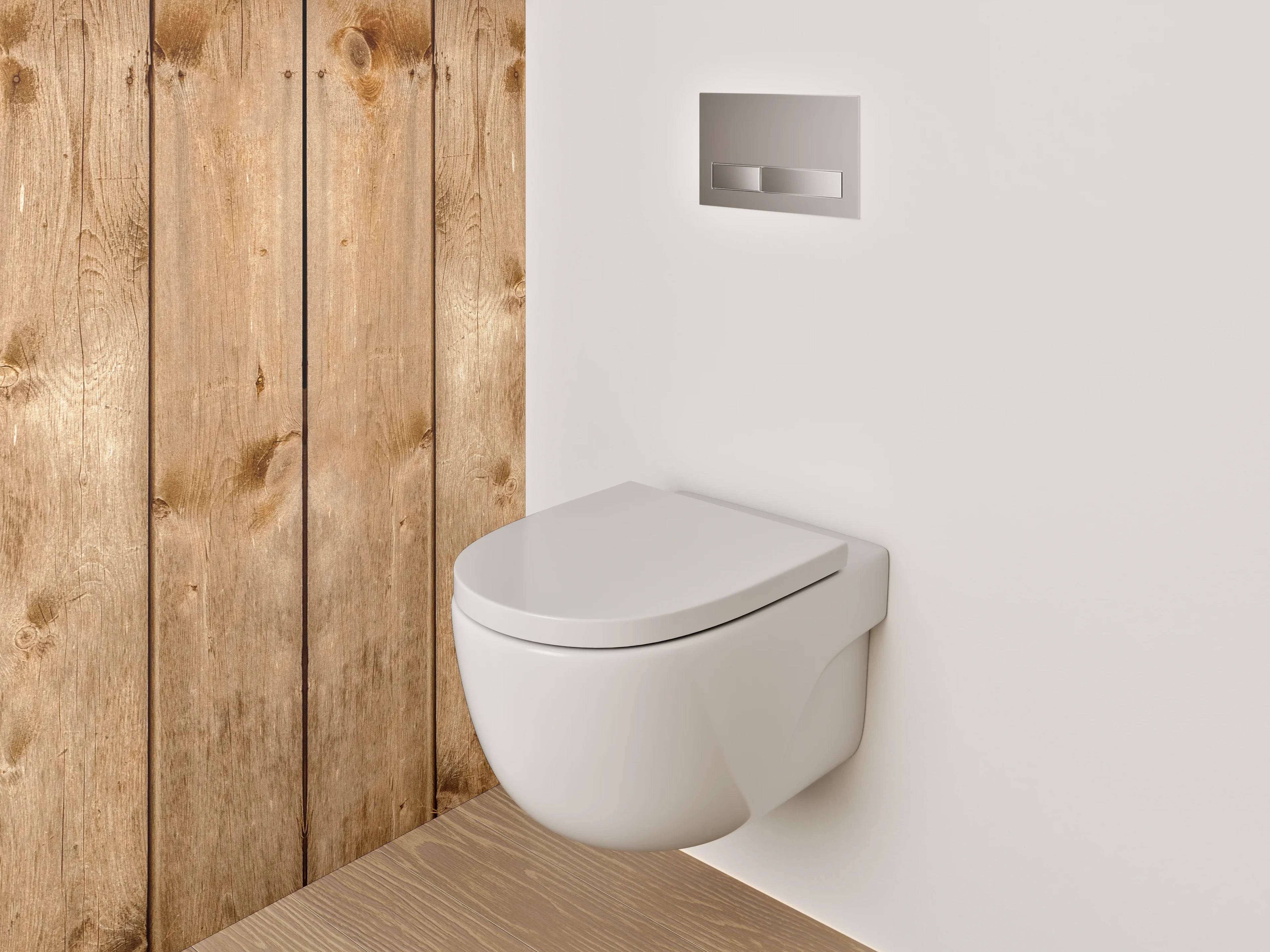 WC-Rückwand - Rustikale Holzlatten Wanddekor