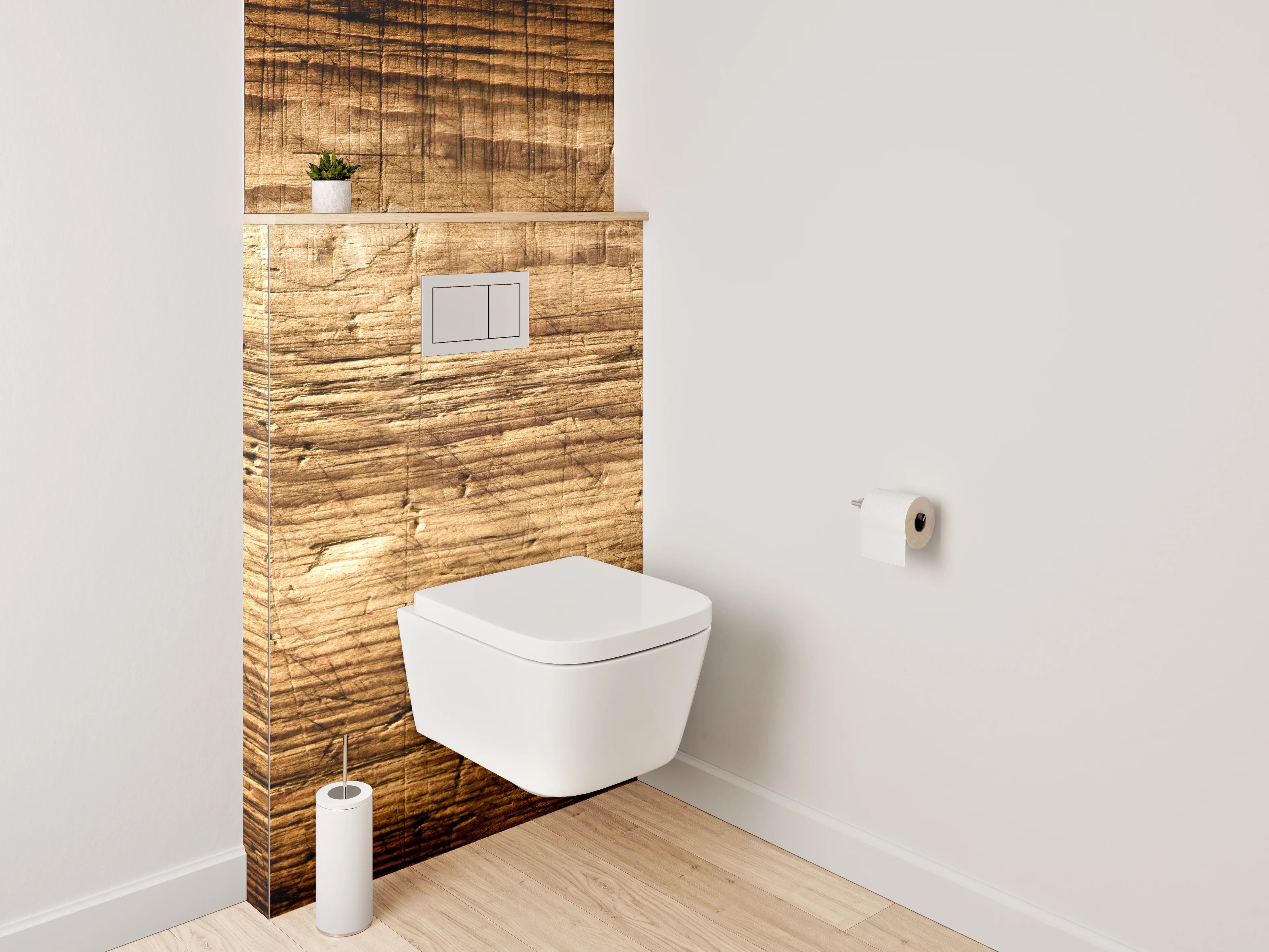 WC-Rückwand - Rustikale Holzmaserung Wanddekor