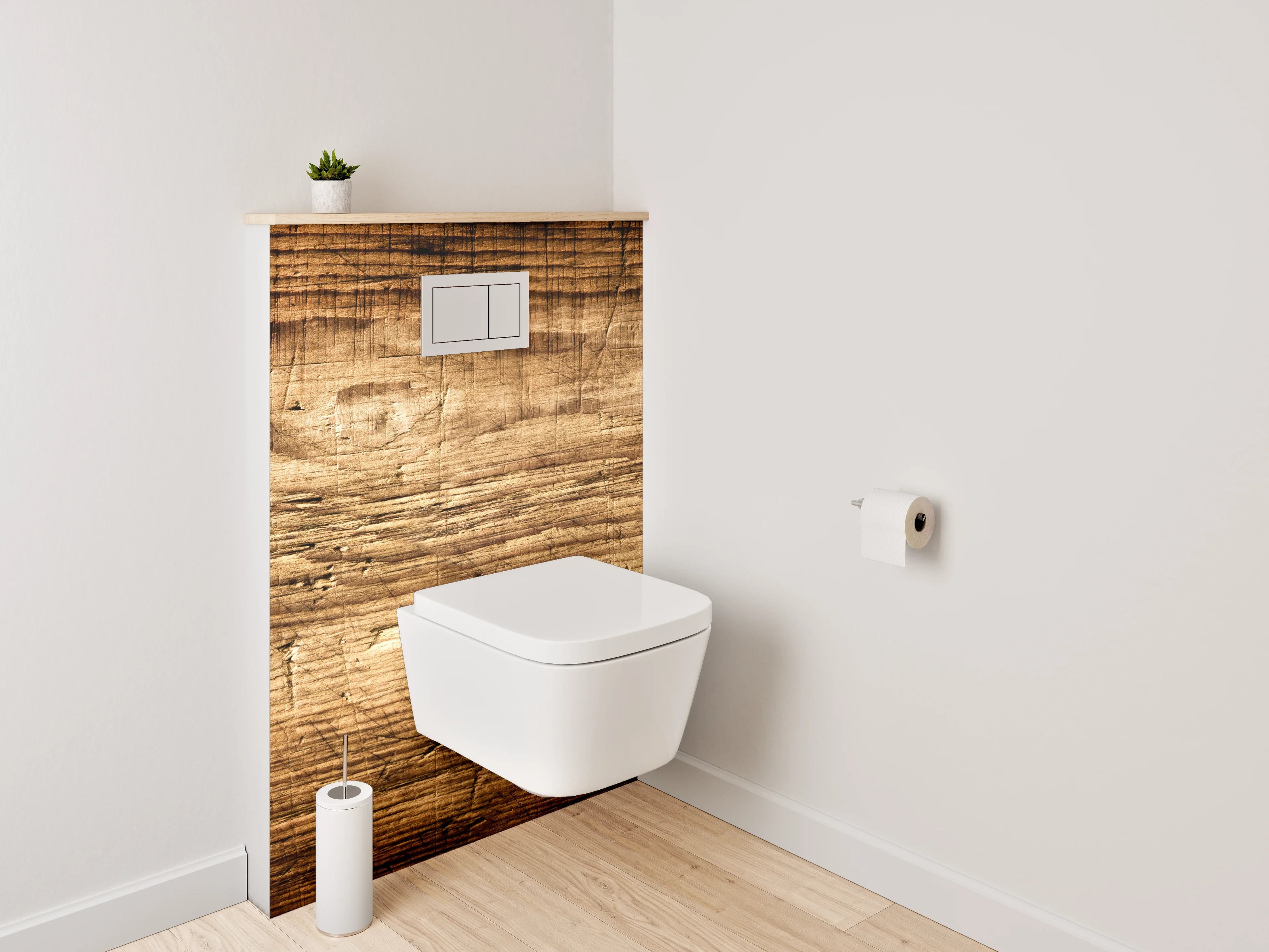 WC-Rückwand - Rustikale Holzmaserung Wanddekor