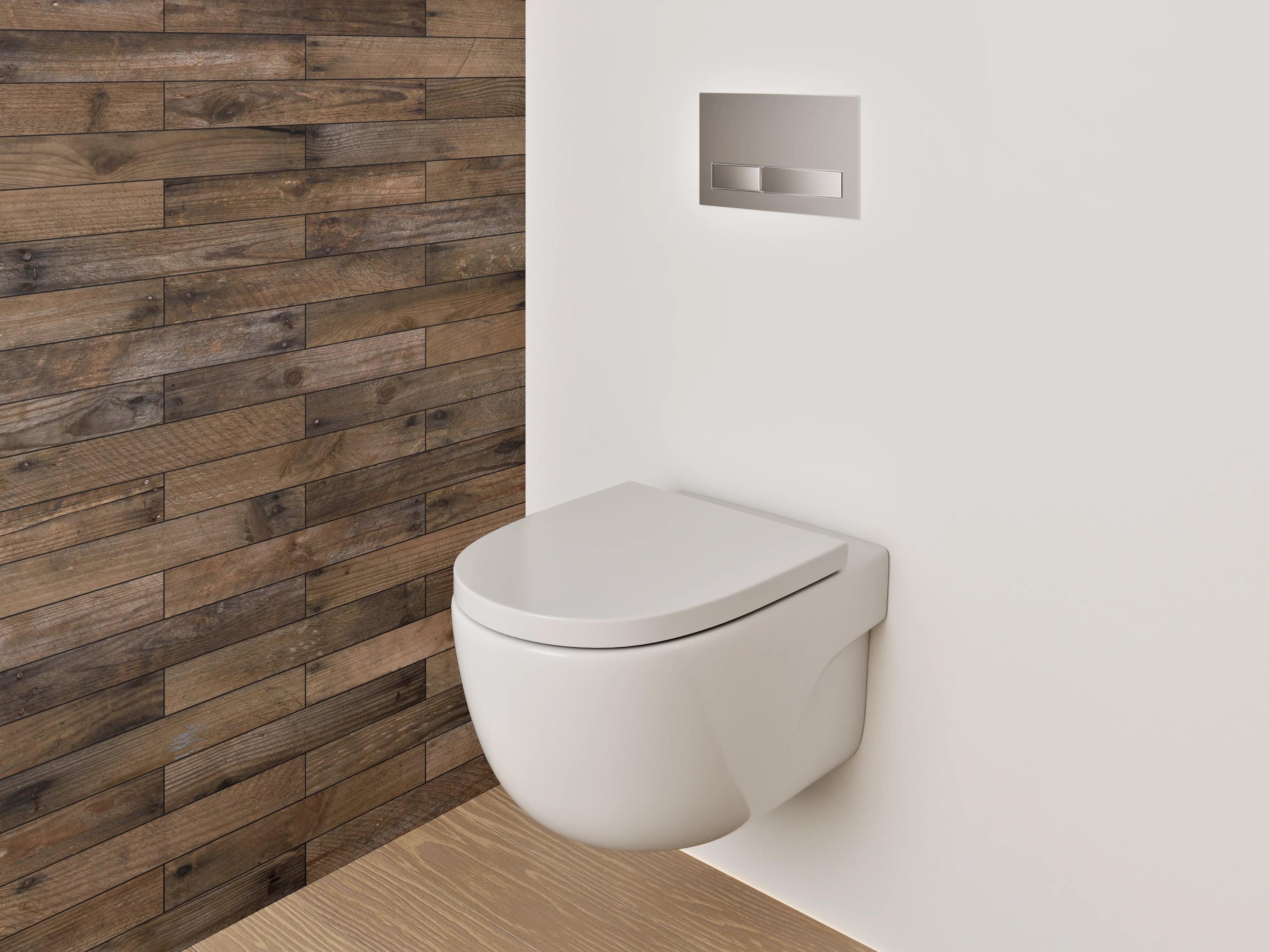 WC-Rückwand - Rustikale Holzoptik Wandverkleidung