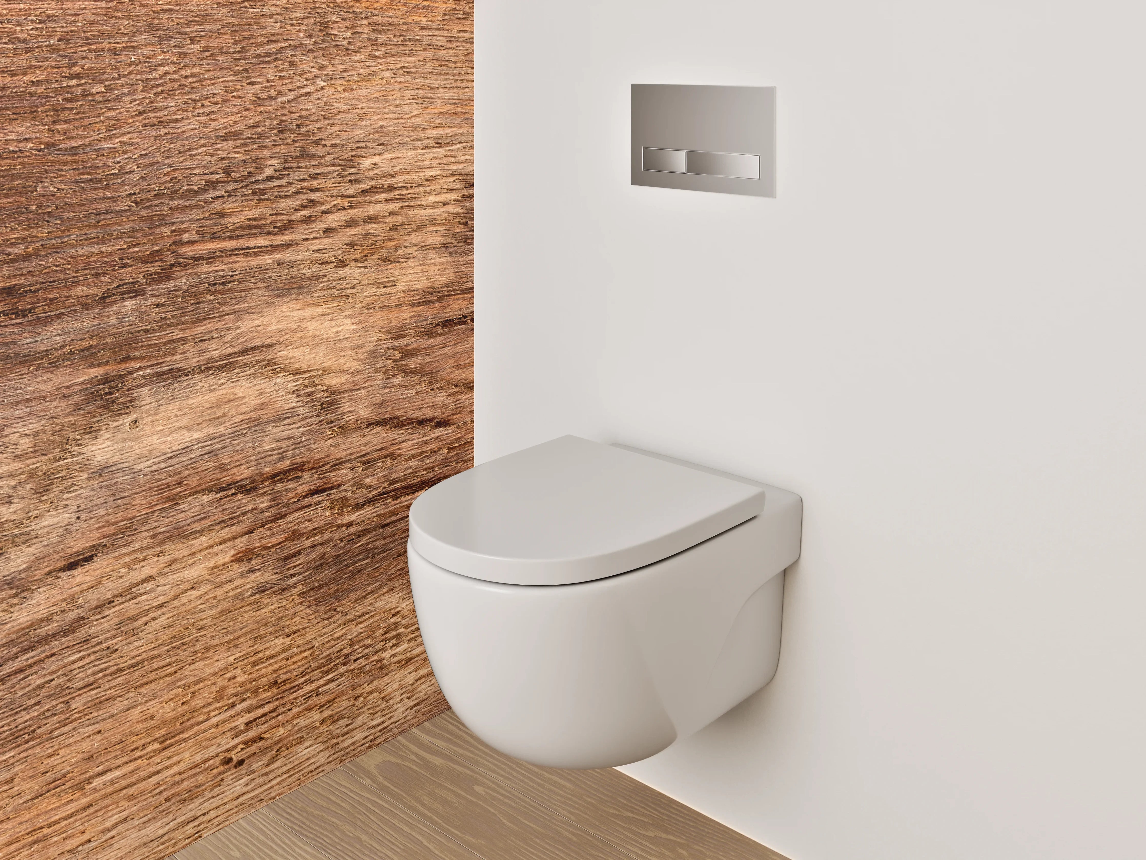 WC-Rückwand - Rustikale Holzoptik – Natur Braun