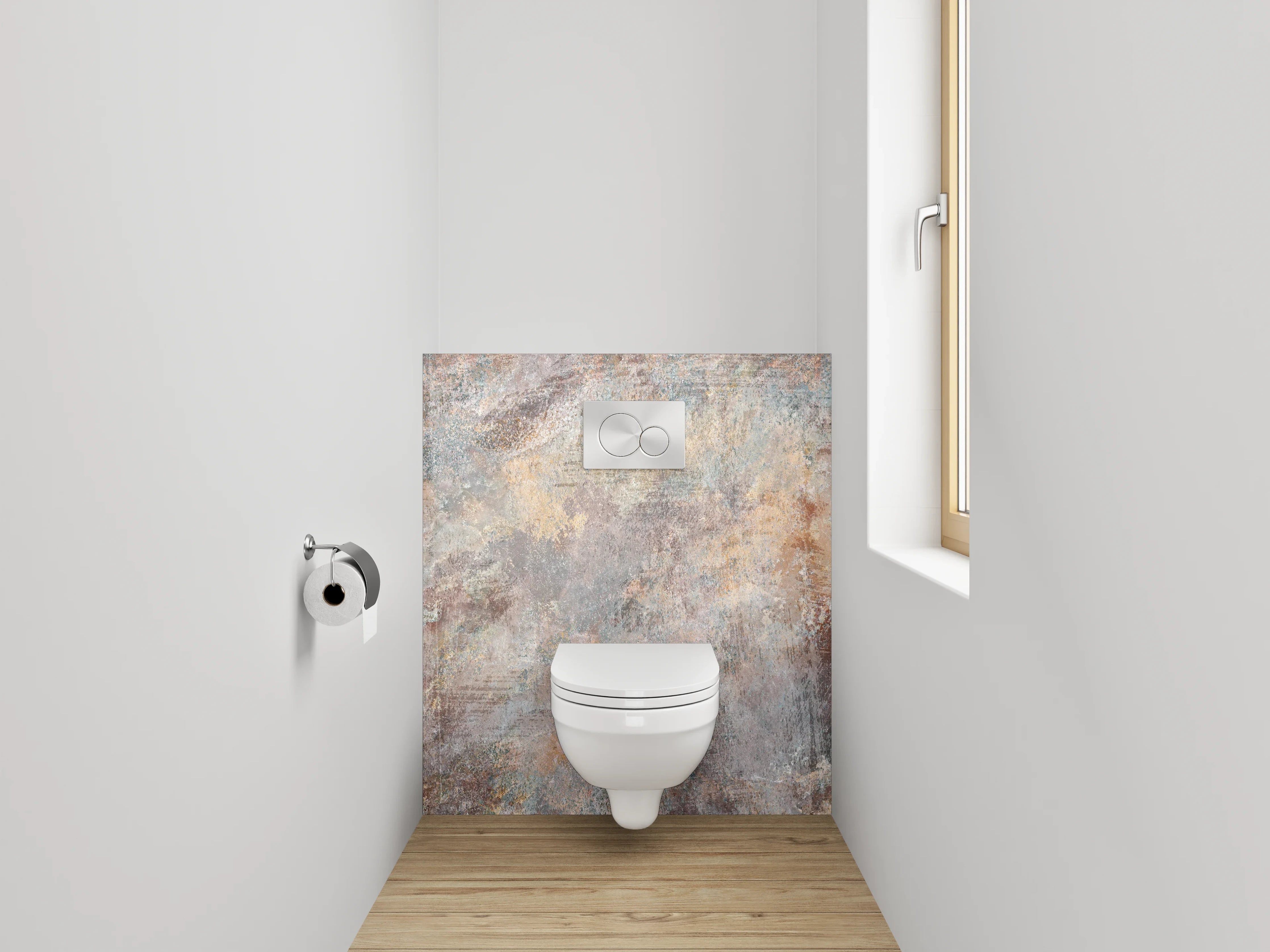 WC-Rückwand - Rustikale Marmoroptik – Bad-Highlight