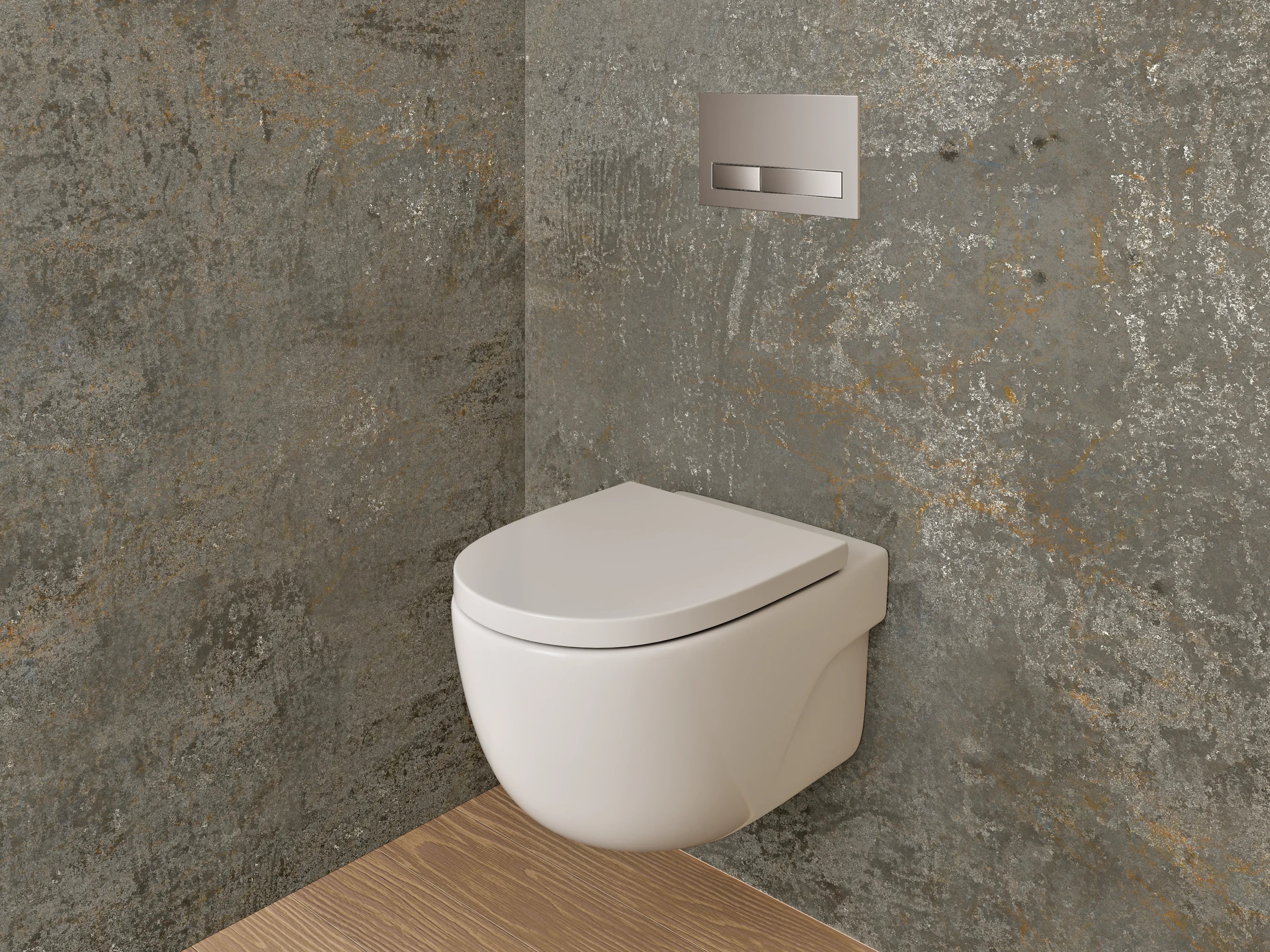 WC-Rückwand - Rustikales Beton-Design Wandmotiv