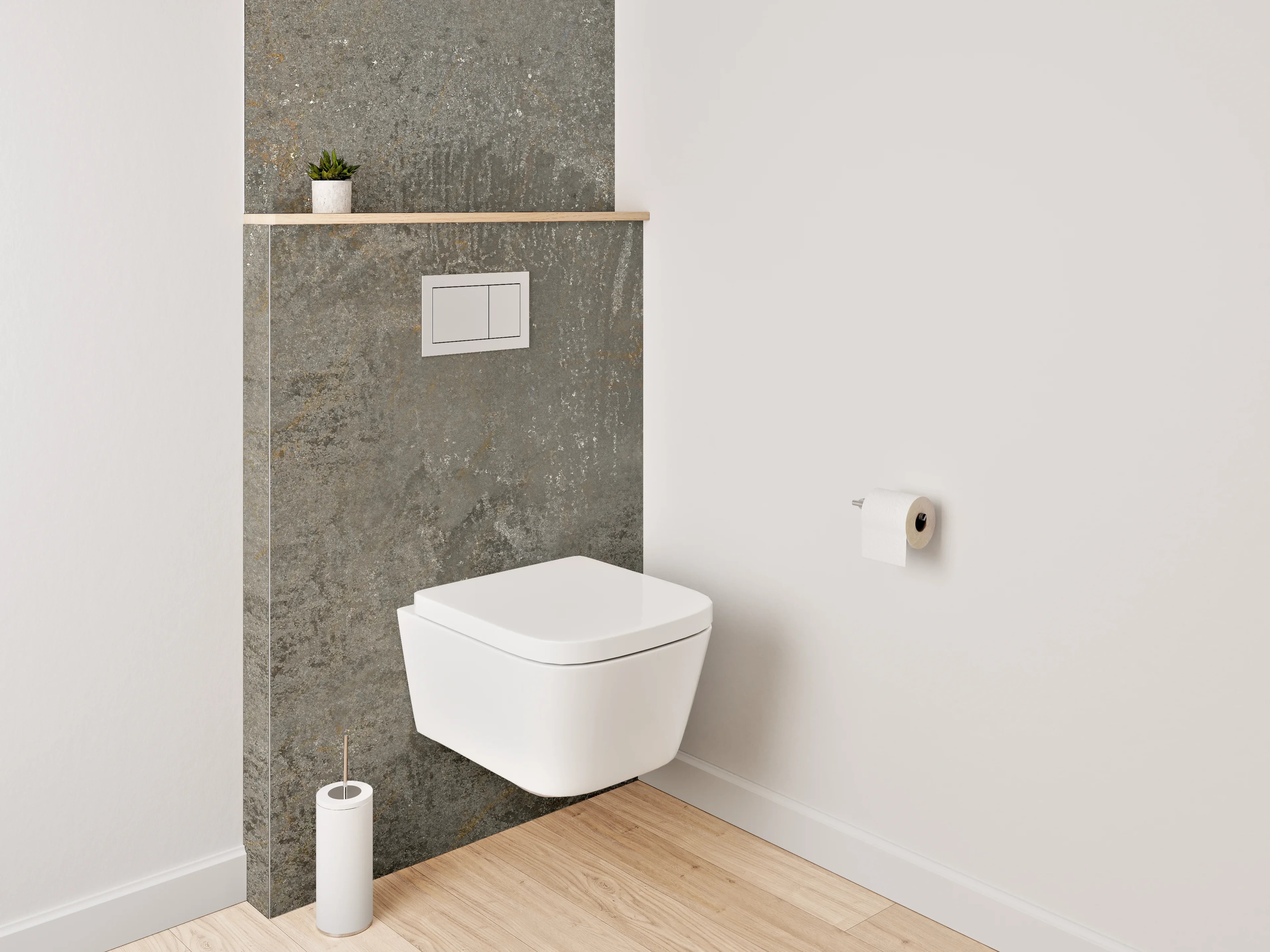 WC-Rückwand - Rustikales Beton-Design Wandmotiv