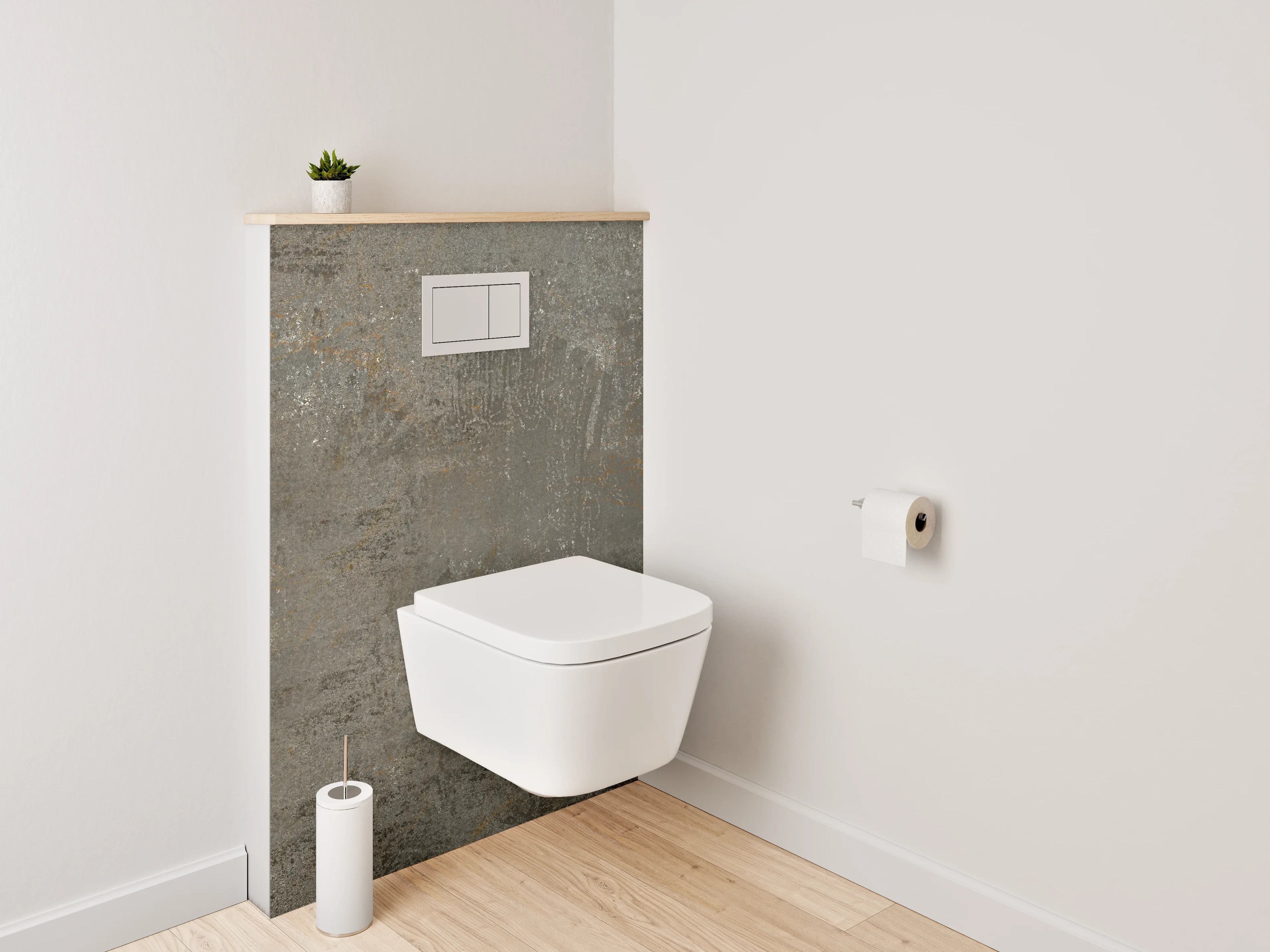 WC-Rückwand - Rustikales Beton-Design Wandmotiv